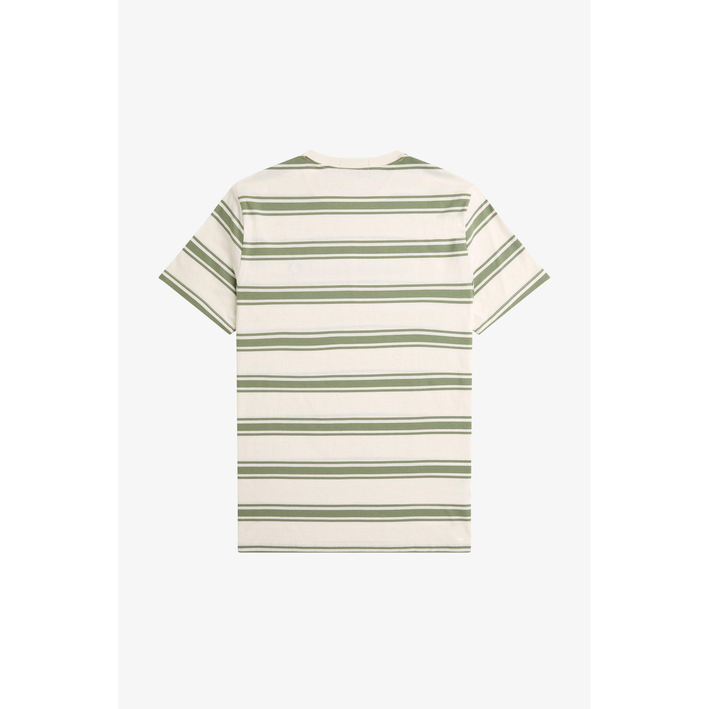 Light Ecru 760 - Fred Perry - Men's Fine Stripe Regular Fit T-Shirt - 2