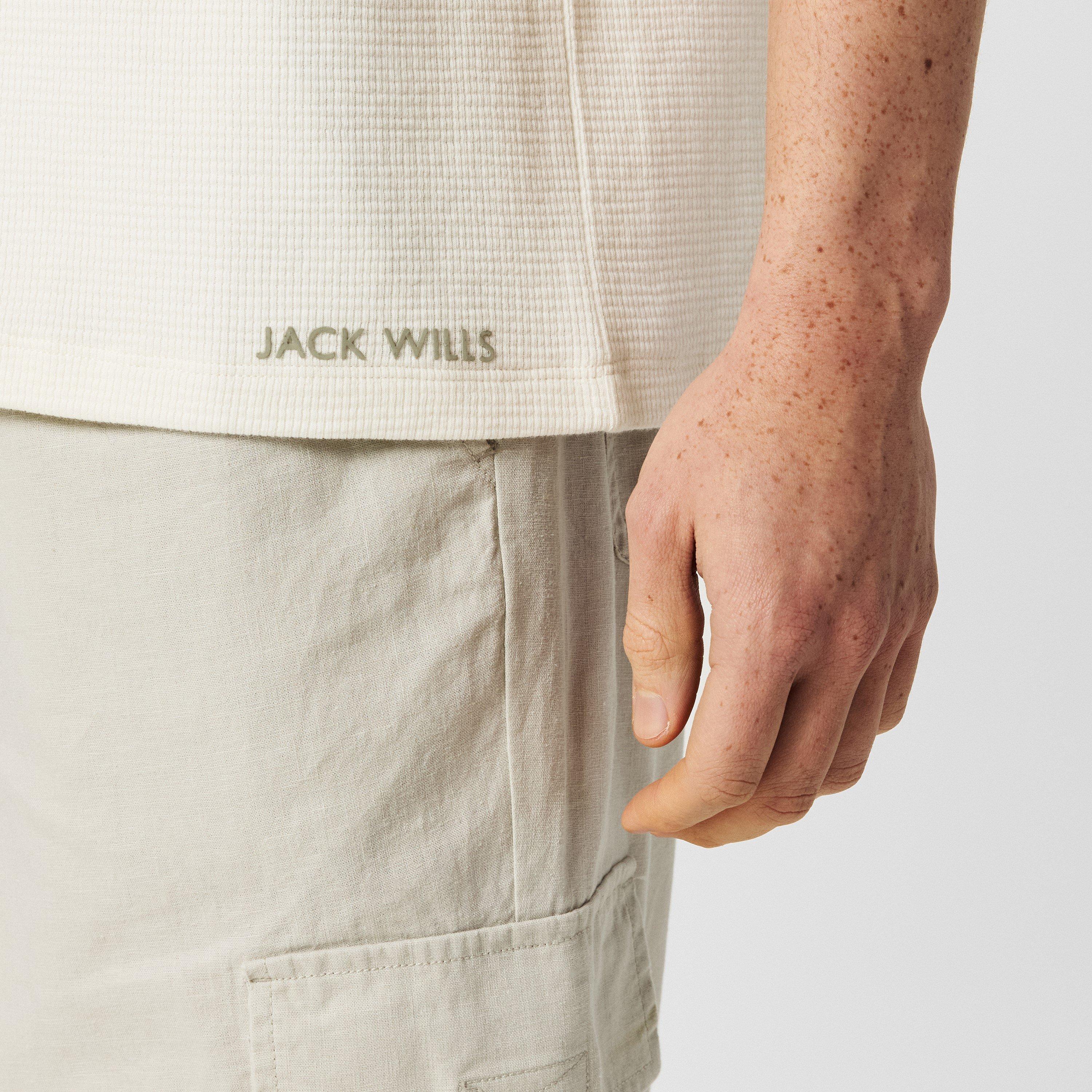 Bone - Jack Wills - JW Texture Regular Fit T-Shirt - 3