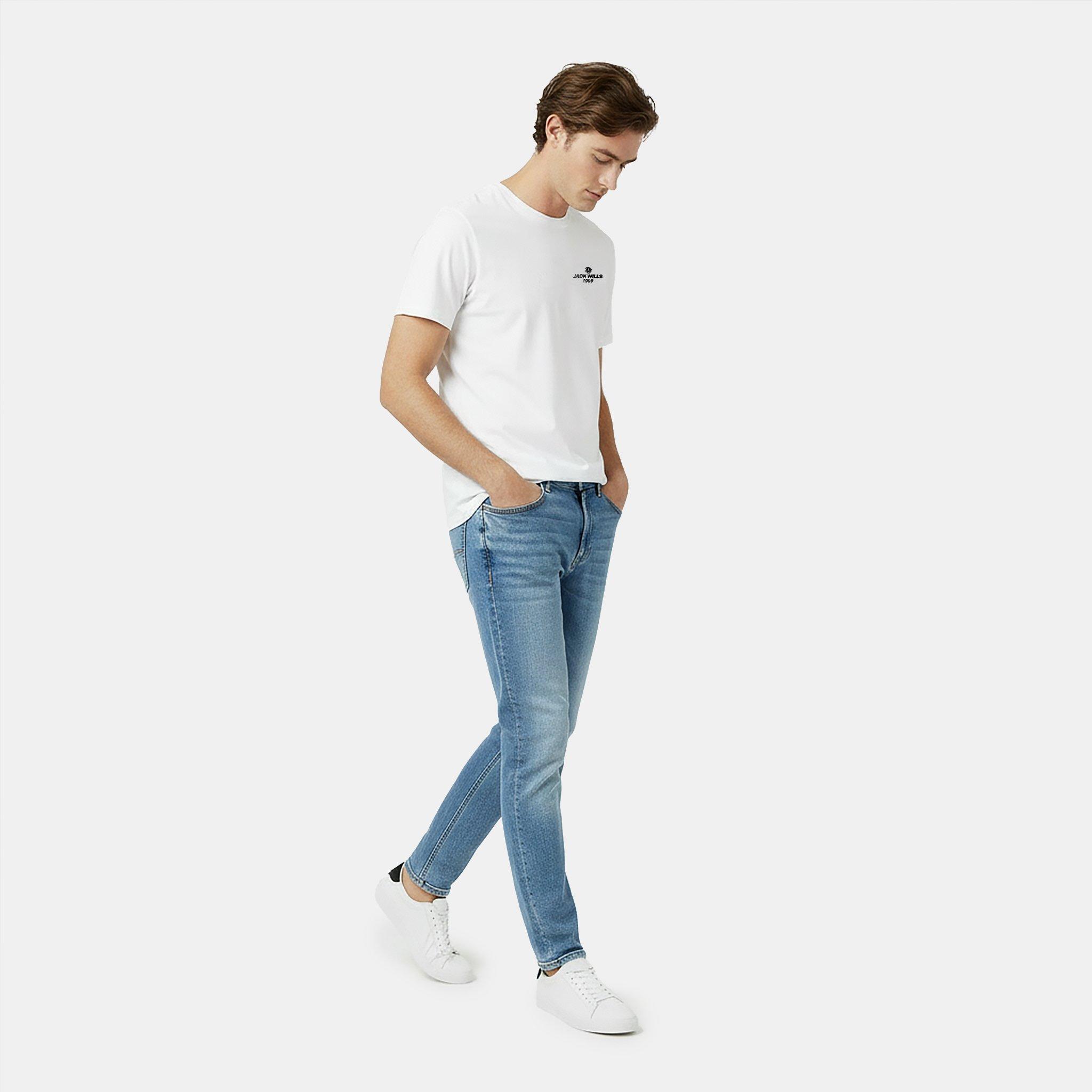 White - Jack Wills - JW Reverse Print Regular Fit T-Shirt - 5