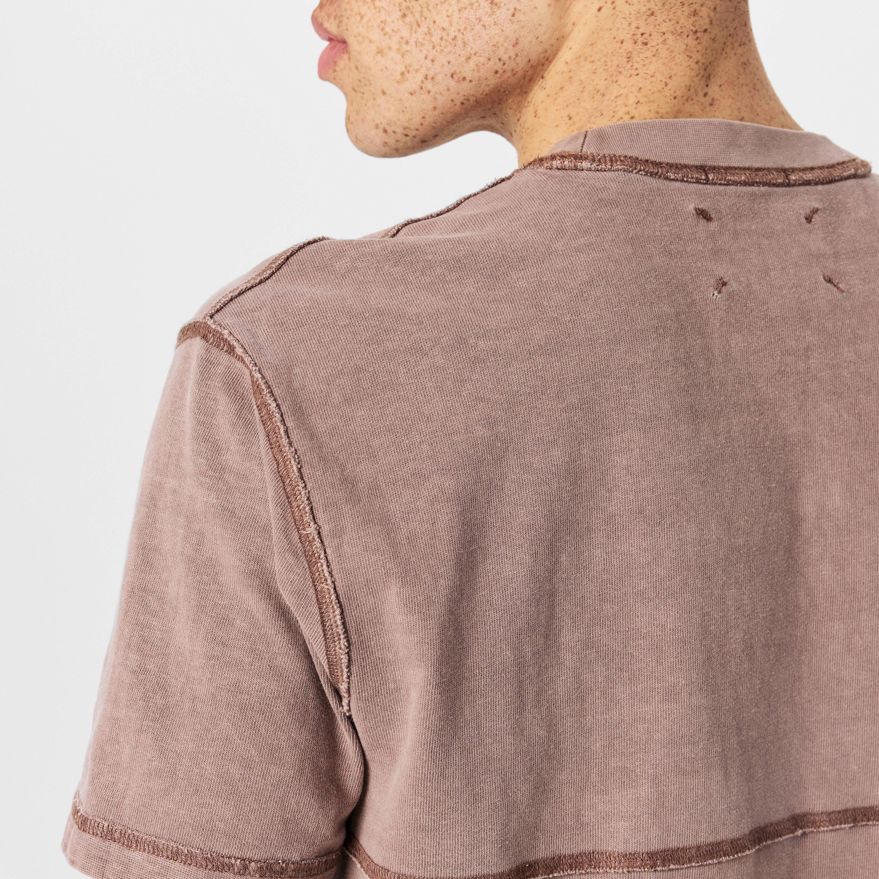 Brick Pink - Jack Wills - JW Garment Dye Regular Fit T-Shirt - 3