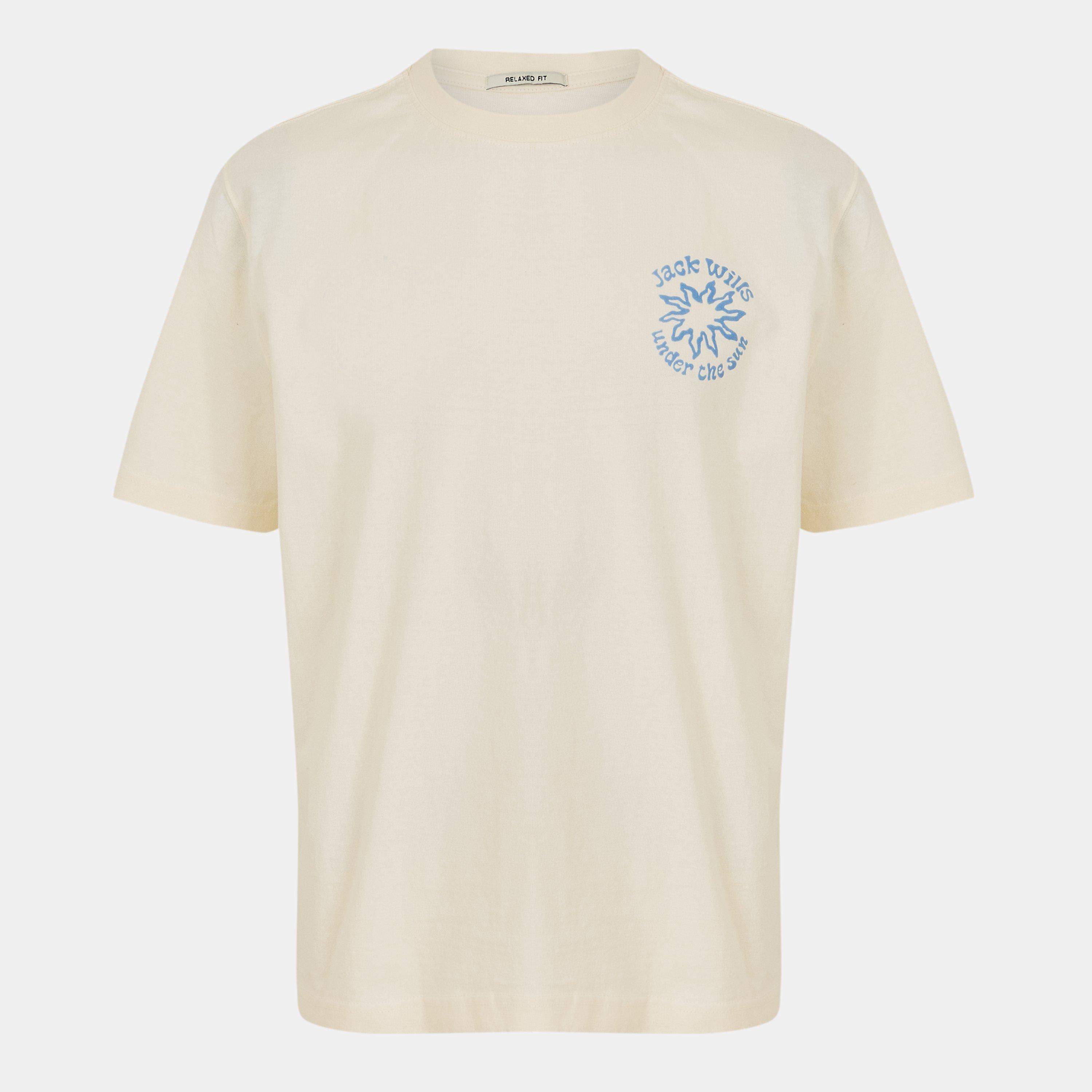 Hueso - Jack Wills - Men's Sun Graphic Regular Fit T-Shirt - 1