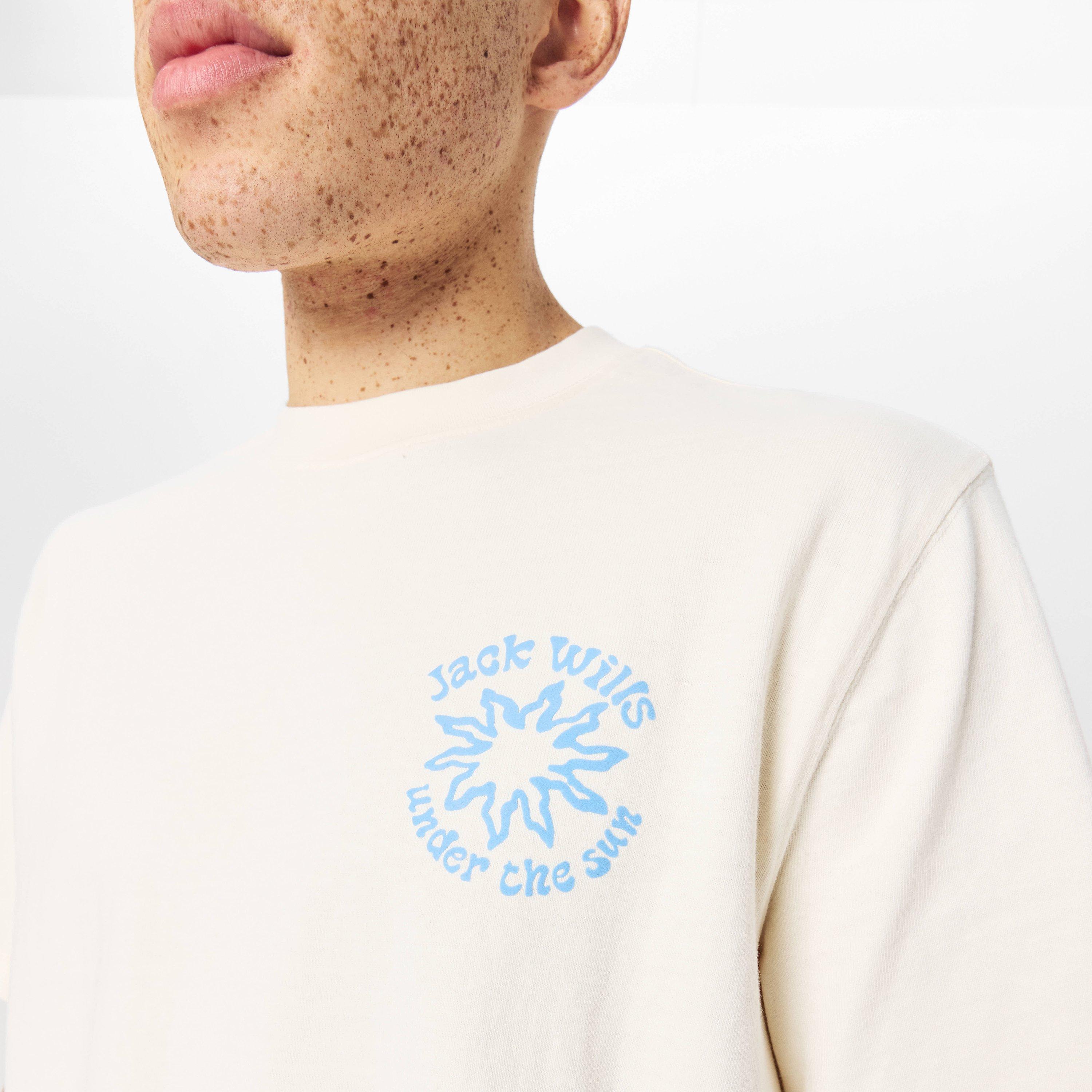 Bone - Jack Wills - Sun Graphic Regular Fit T-Shirt - 3
