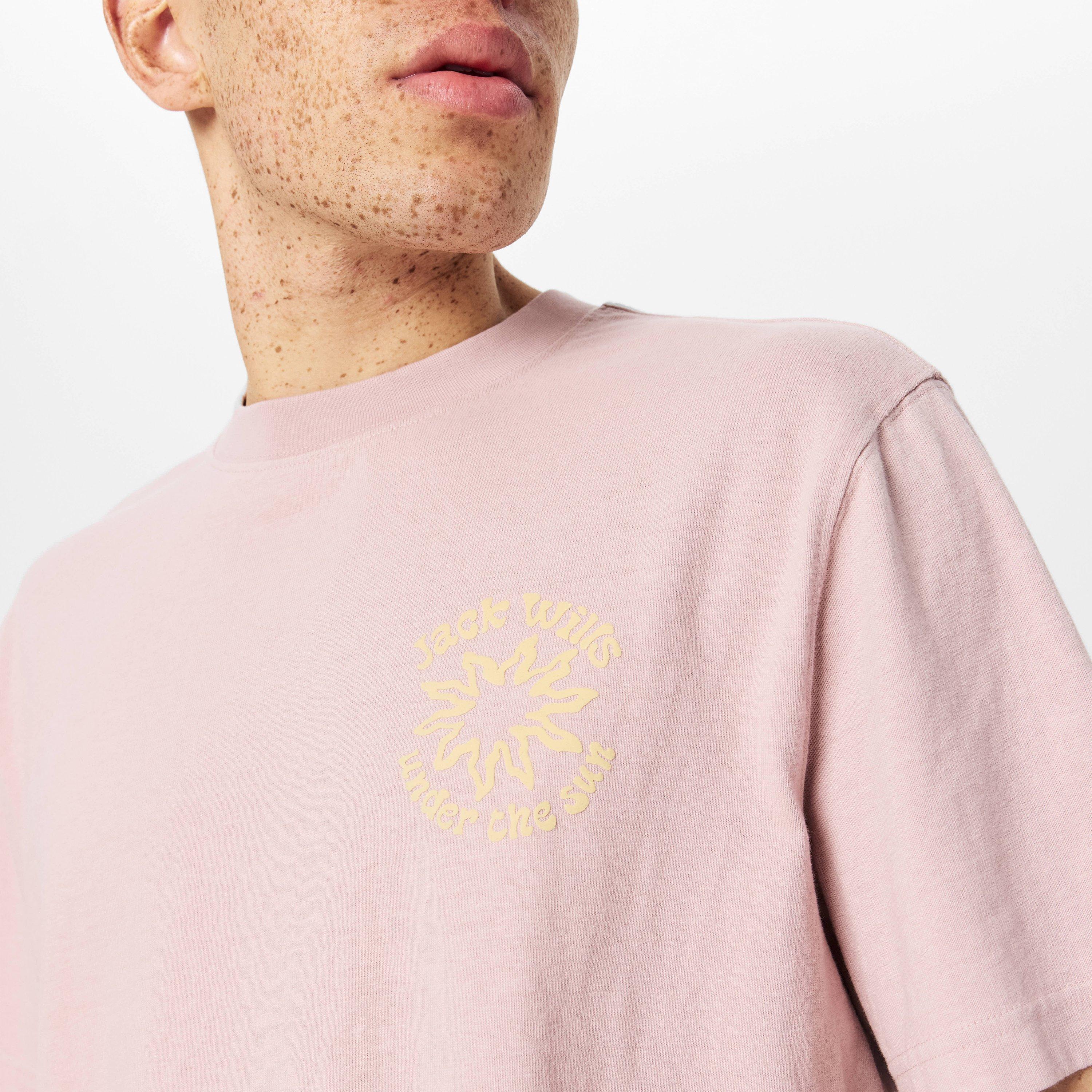 Cool Pink - Jack Wills - Sun Graphic Regular Fit T-Shirt - 3