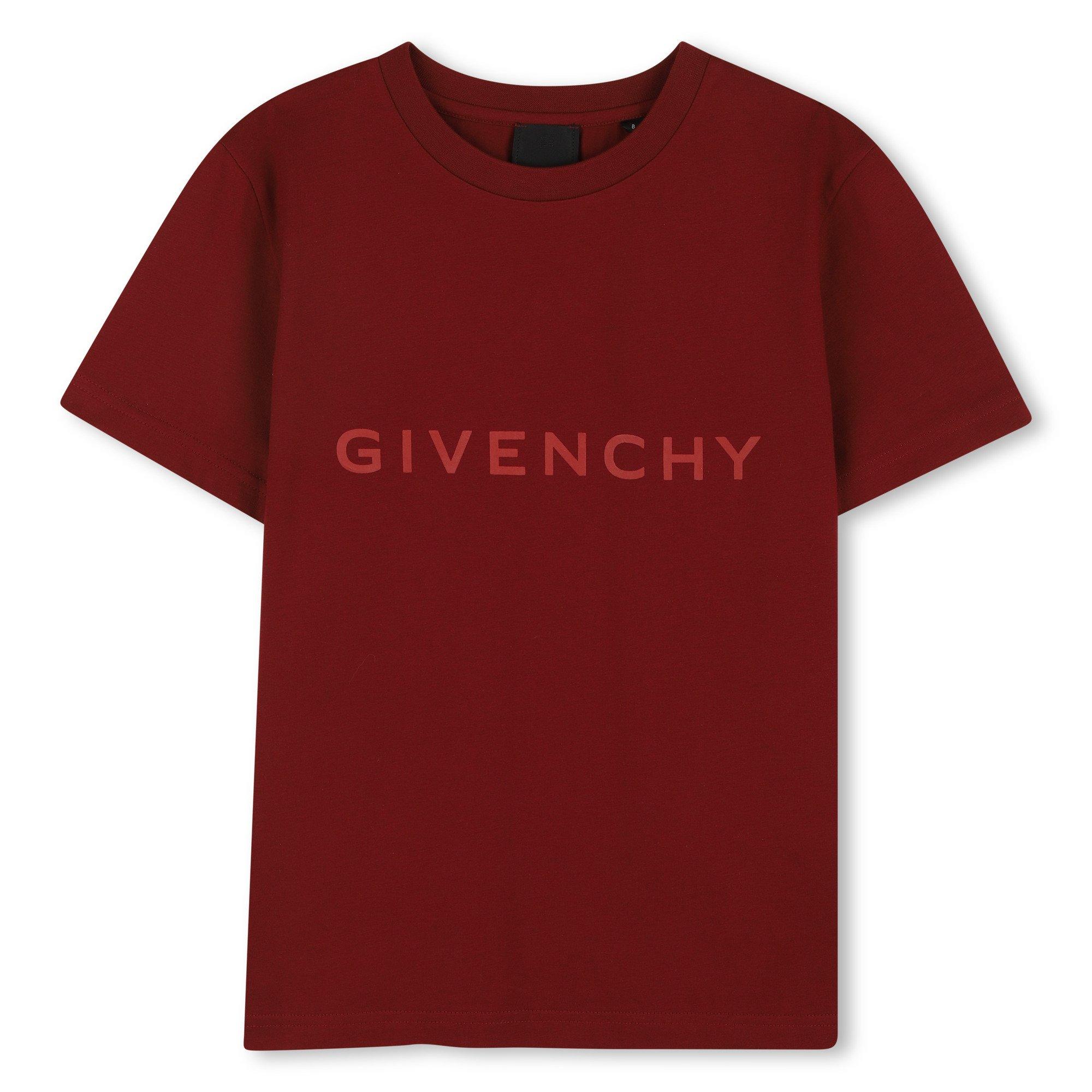 GIVENCHY GIV Logo Tee - Red 95C - Size 8Y