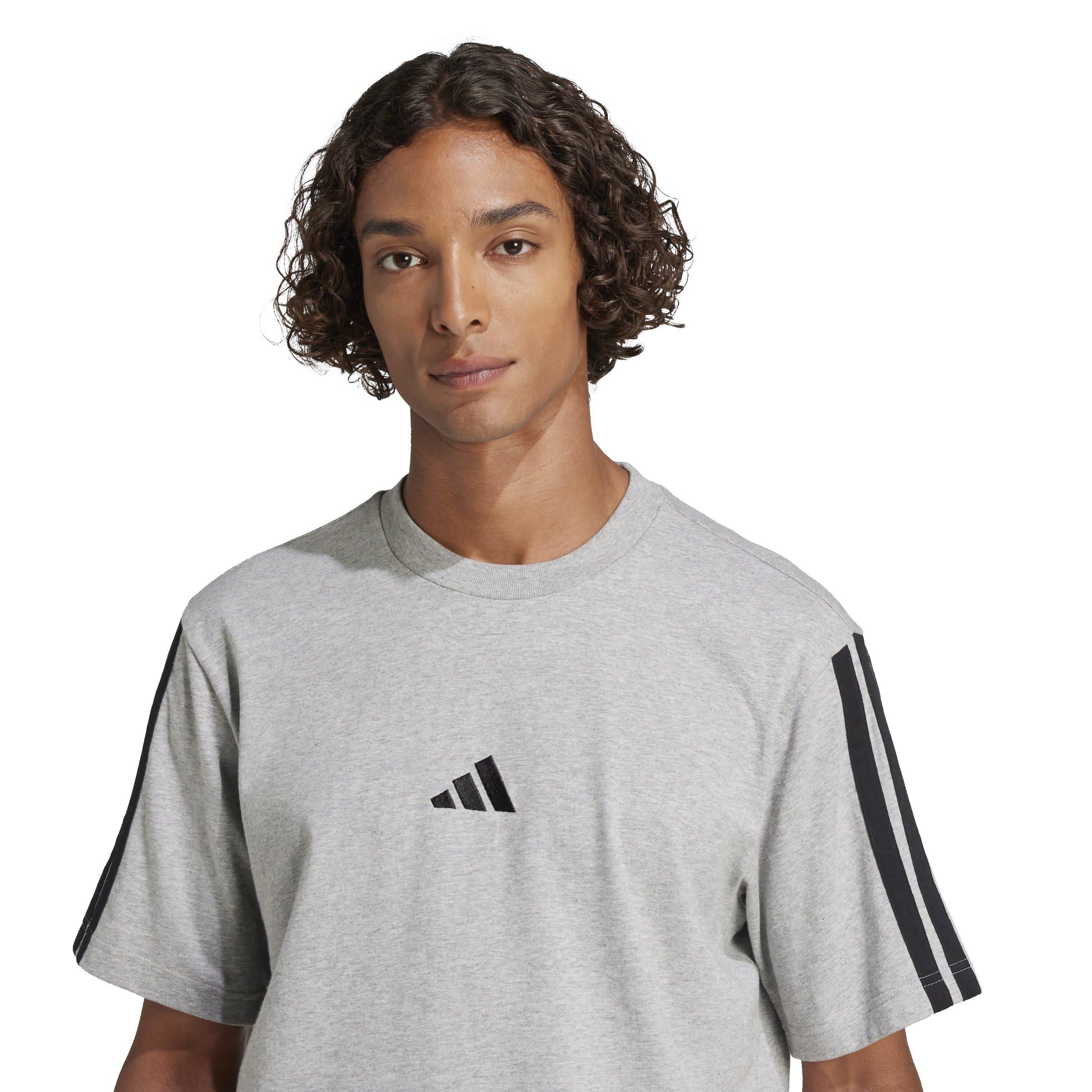 M.Grey/Black - adidas - Men's Regular Fit T-Shirt - 4