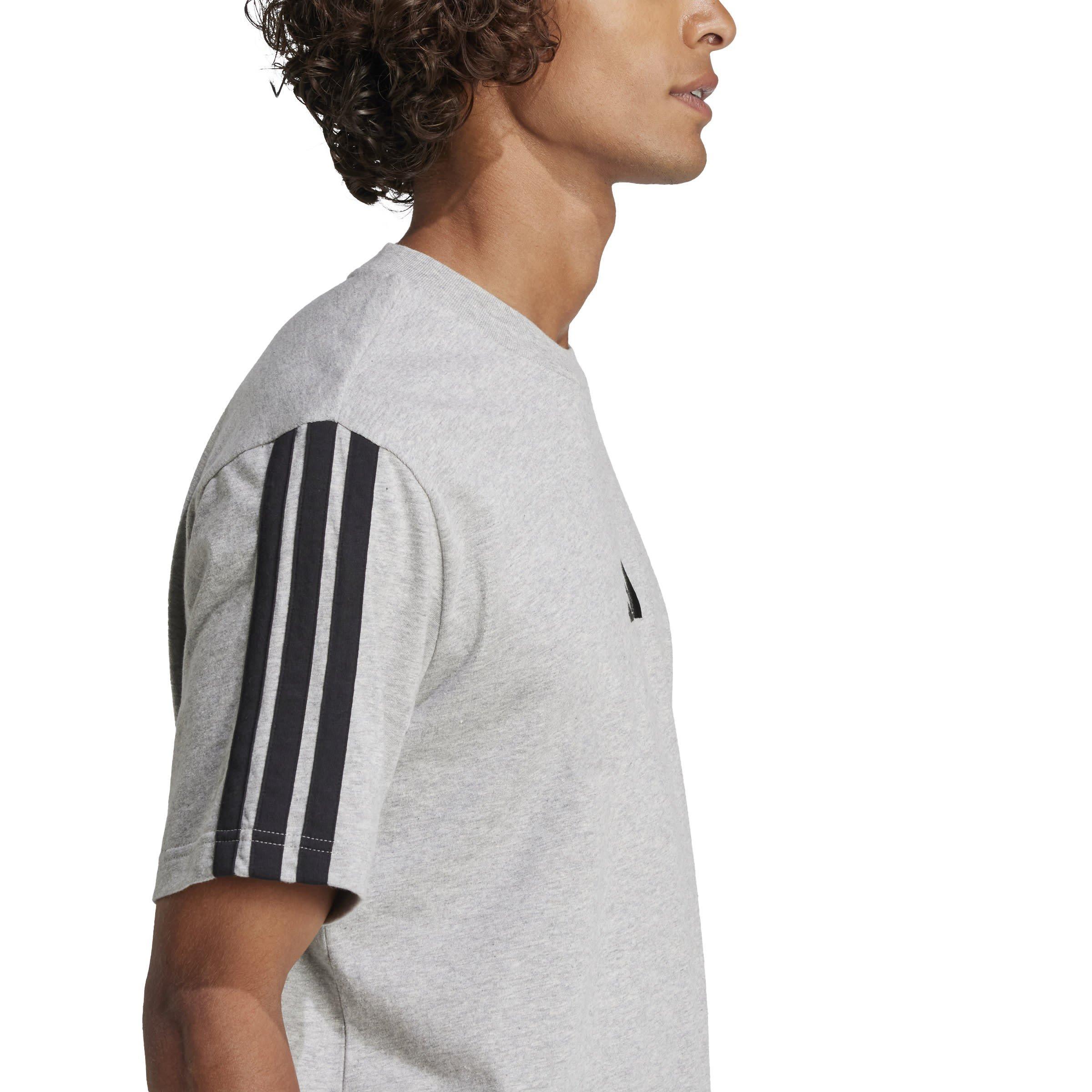M.Grey/Black - adidas - Men's Regular Fit T-Shirt - 5