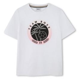 Boss Palm Logo T Shirt Juniors