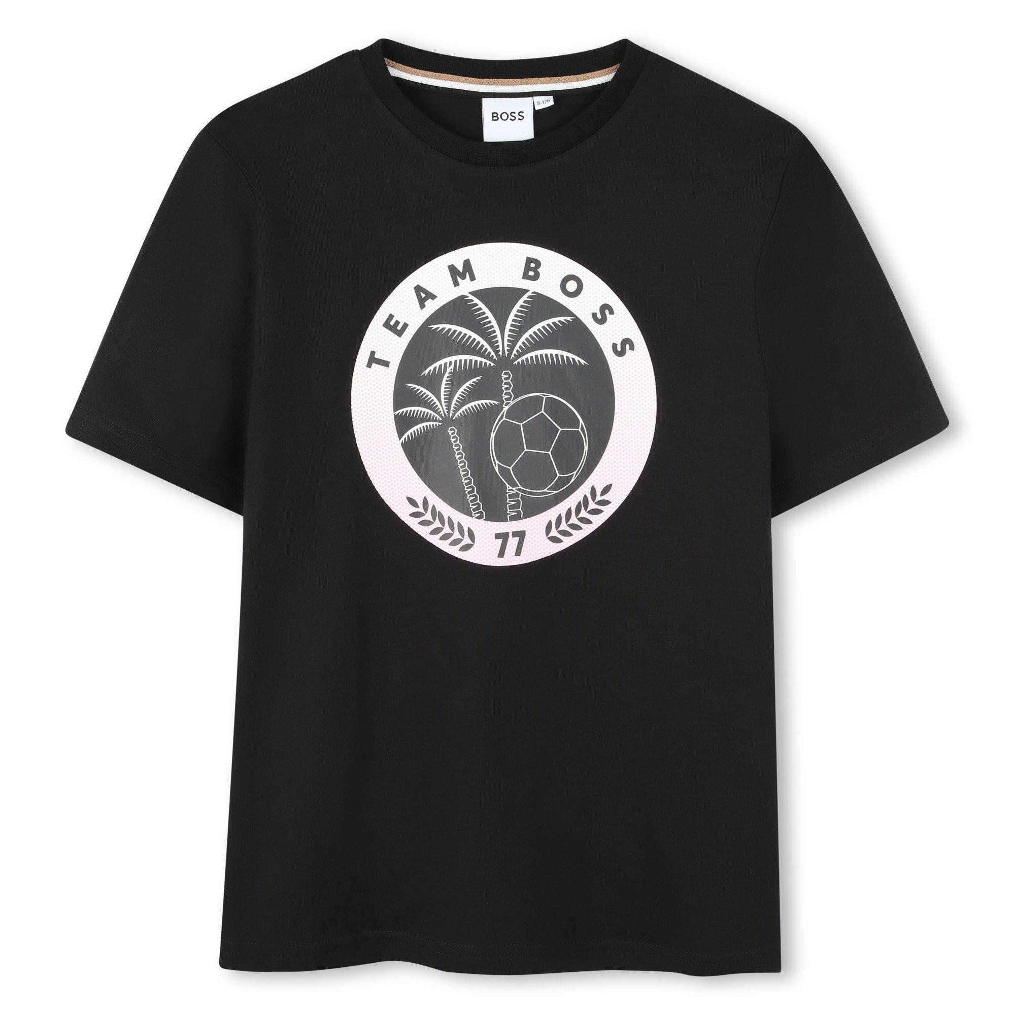 Boss Boys Kids' Palm Logo T-Shirt - Black 09B - 14Y
