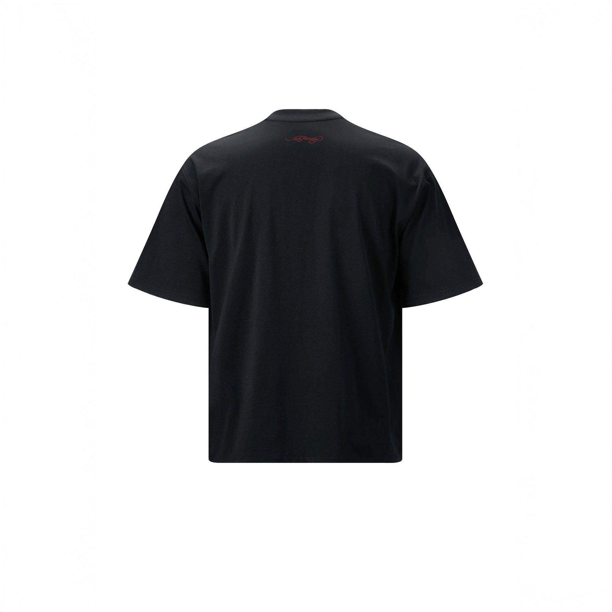 Black - Ed Hardy - Men's La Tiger Vintage Oversized T-Shirt - 5