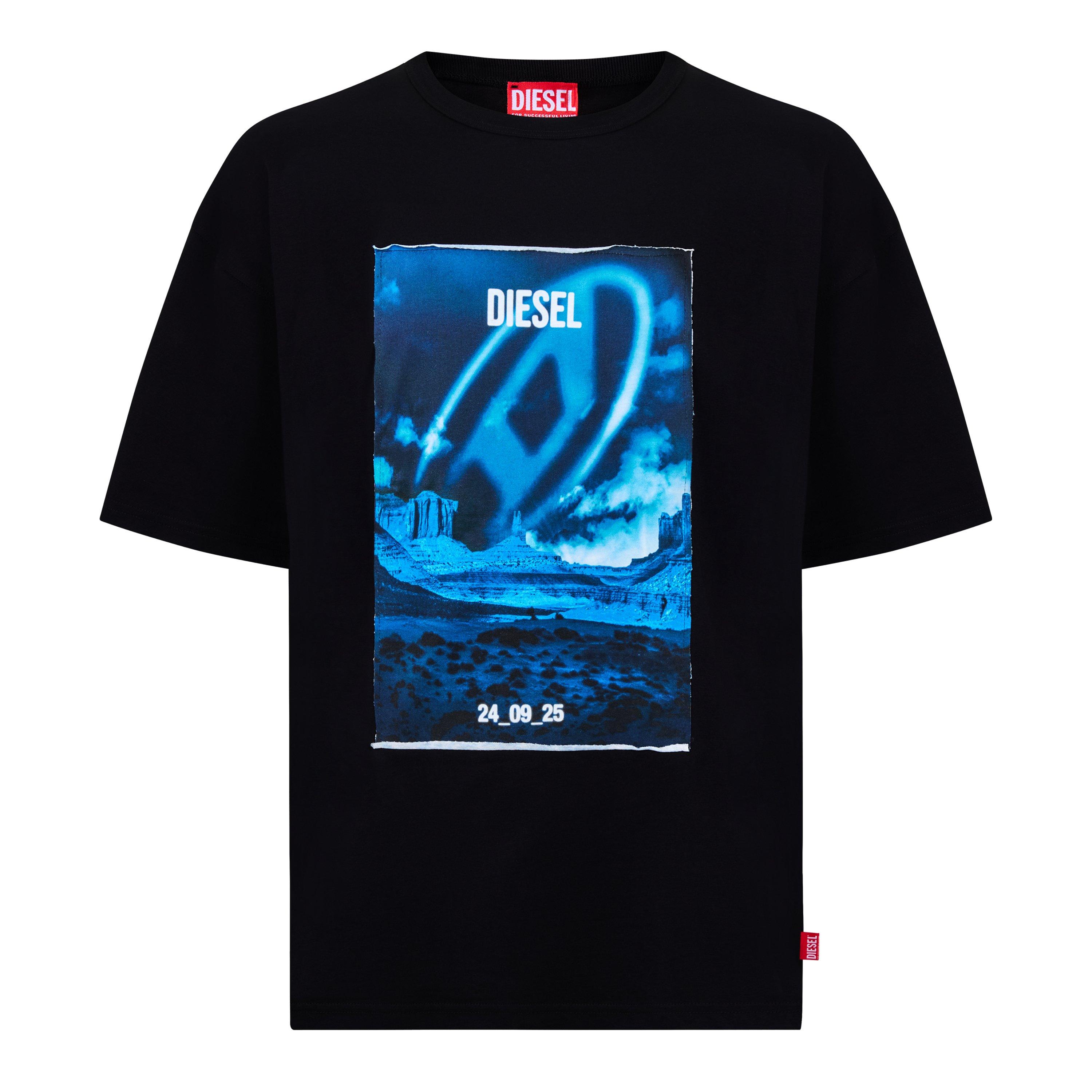 Black Black B - Diesel - Men's T-Boxt-Q16 Oversized Fit T-Shirt - 1