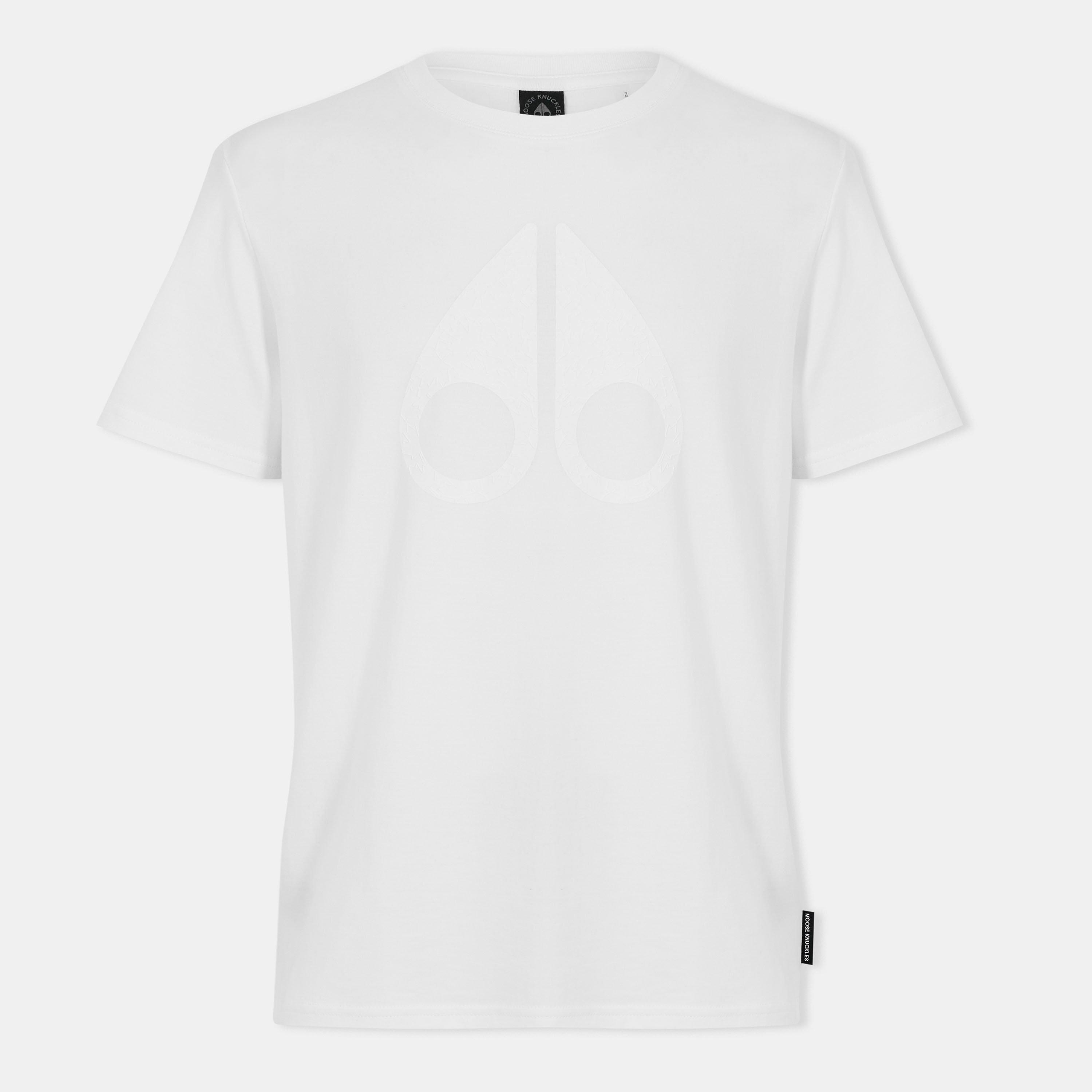 Moose Knuckles Men's Regular Fit T-Shirt - White 160 - Large