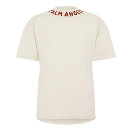 Palm Angels Neck Logo T Shirt