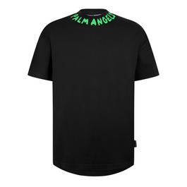 Palm Angels Neck Logo T Shirt