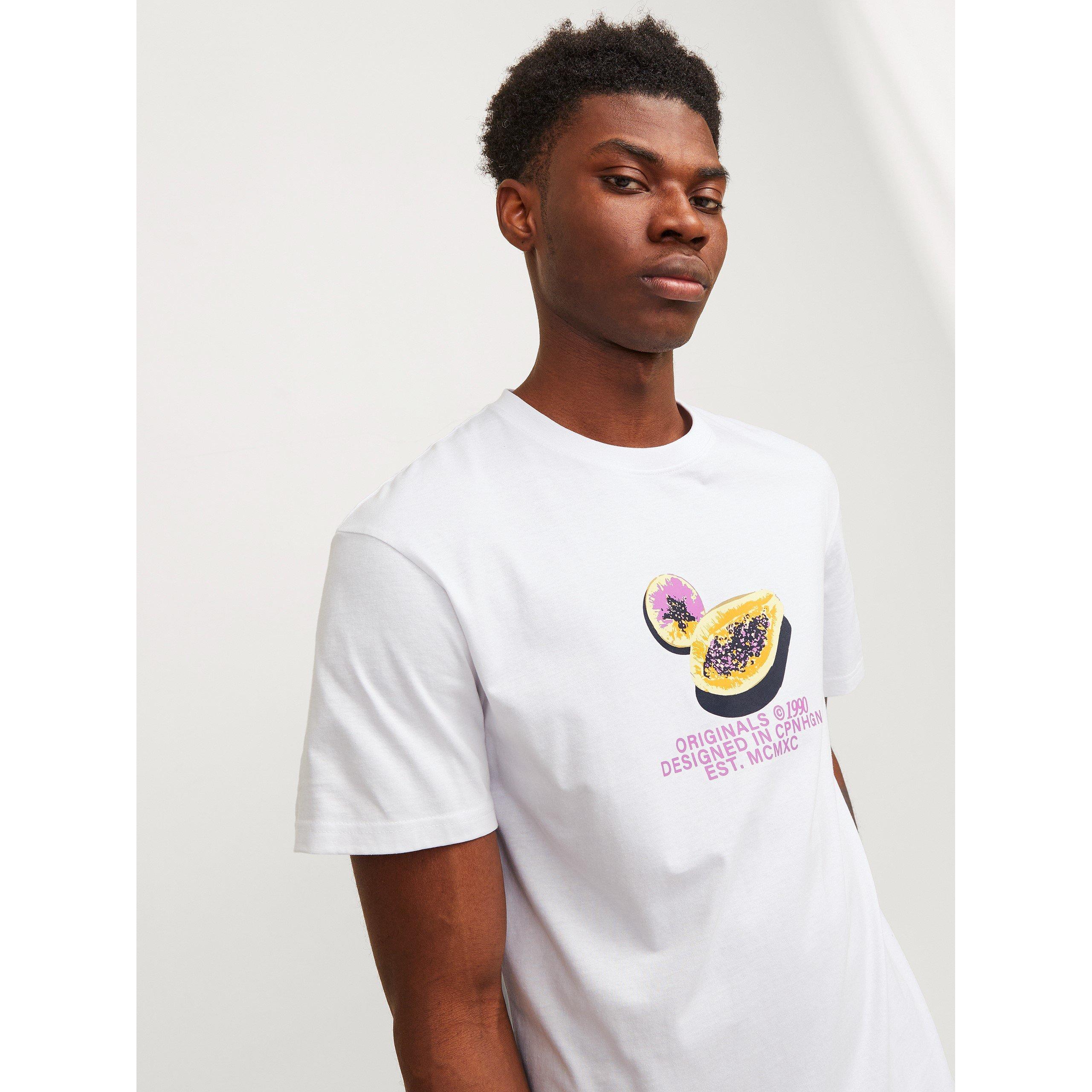 Bright White - Jack and Jones - Men's Regular Fit Printed Graphic T-Shirt - 2