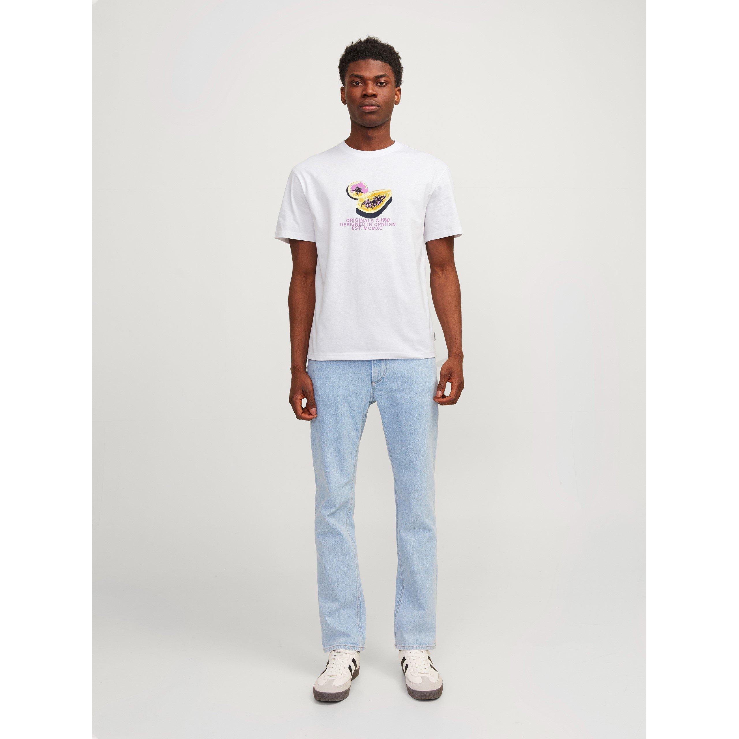 Bright White - Jack and Jones - Men's Regular Fit Printed Graphic T-Shirt - 5