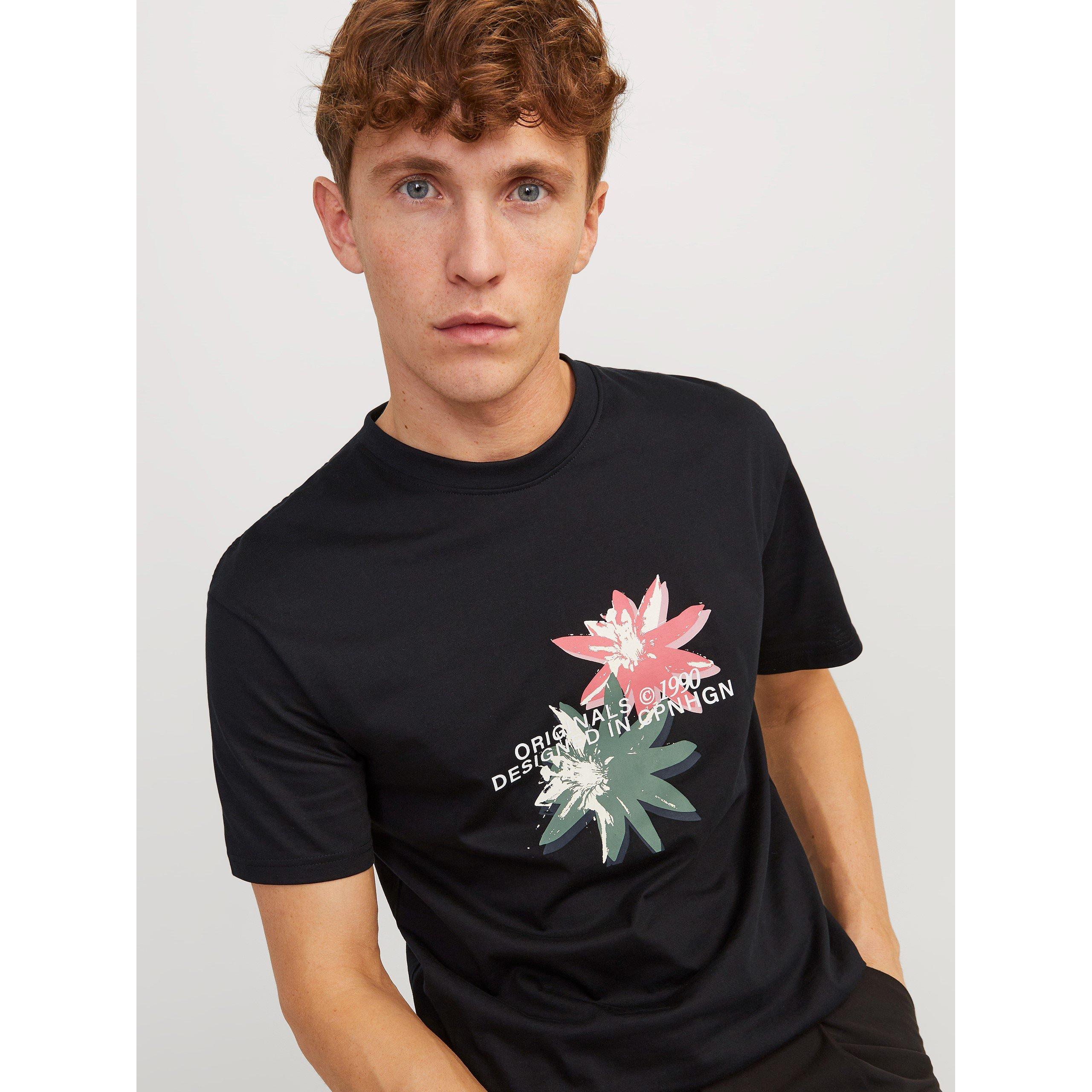 Zwart - Jack and Jones - Regular Fit Printed Graphic T-Shirt - 2