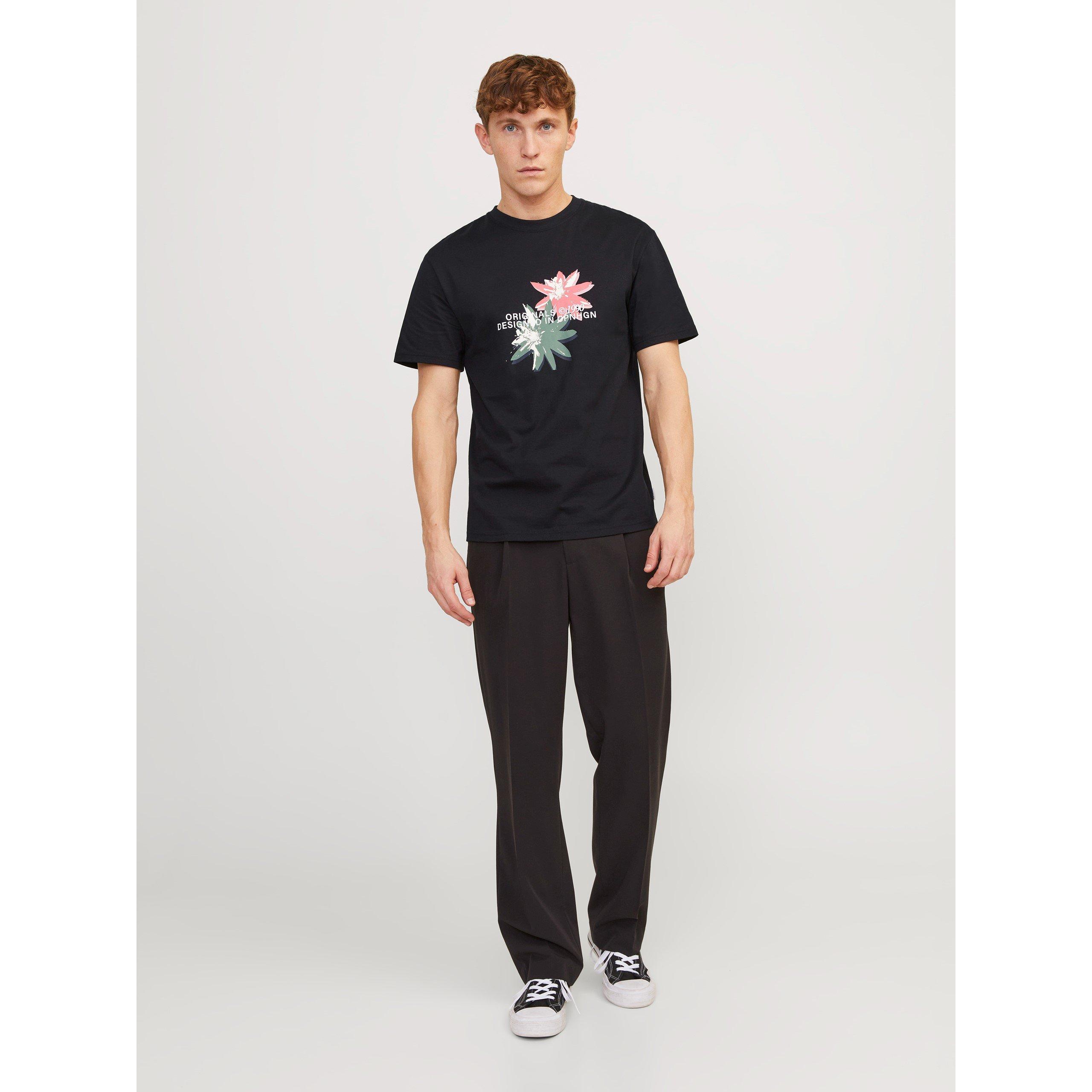 Zwart - Jack and Jones - Regular Fit Printed Graphic T-Shirt - 5