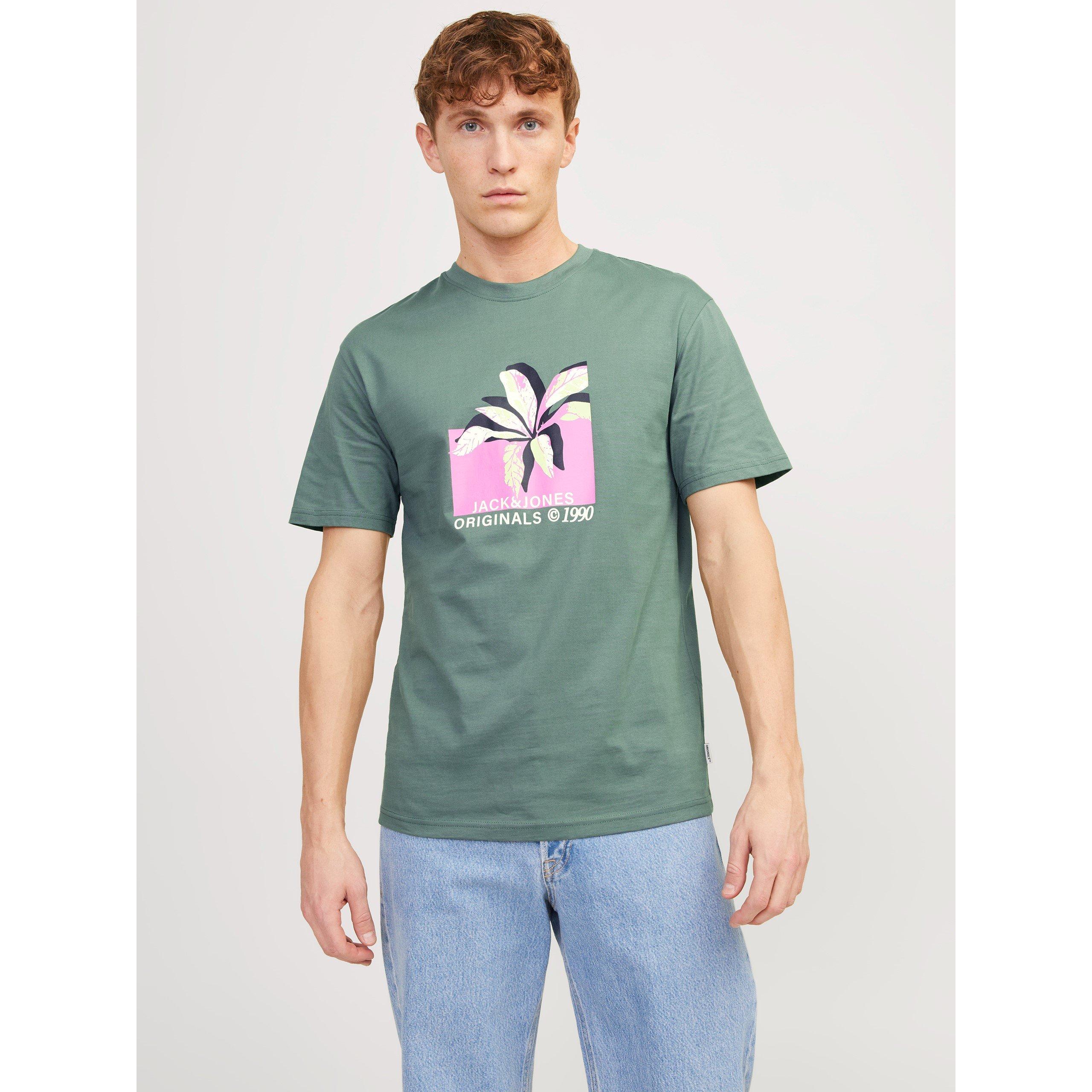 Jack And Jones Men's Regular Fit Printed Graphic T-Shirt - Laurel Wreath - XS