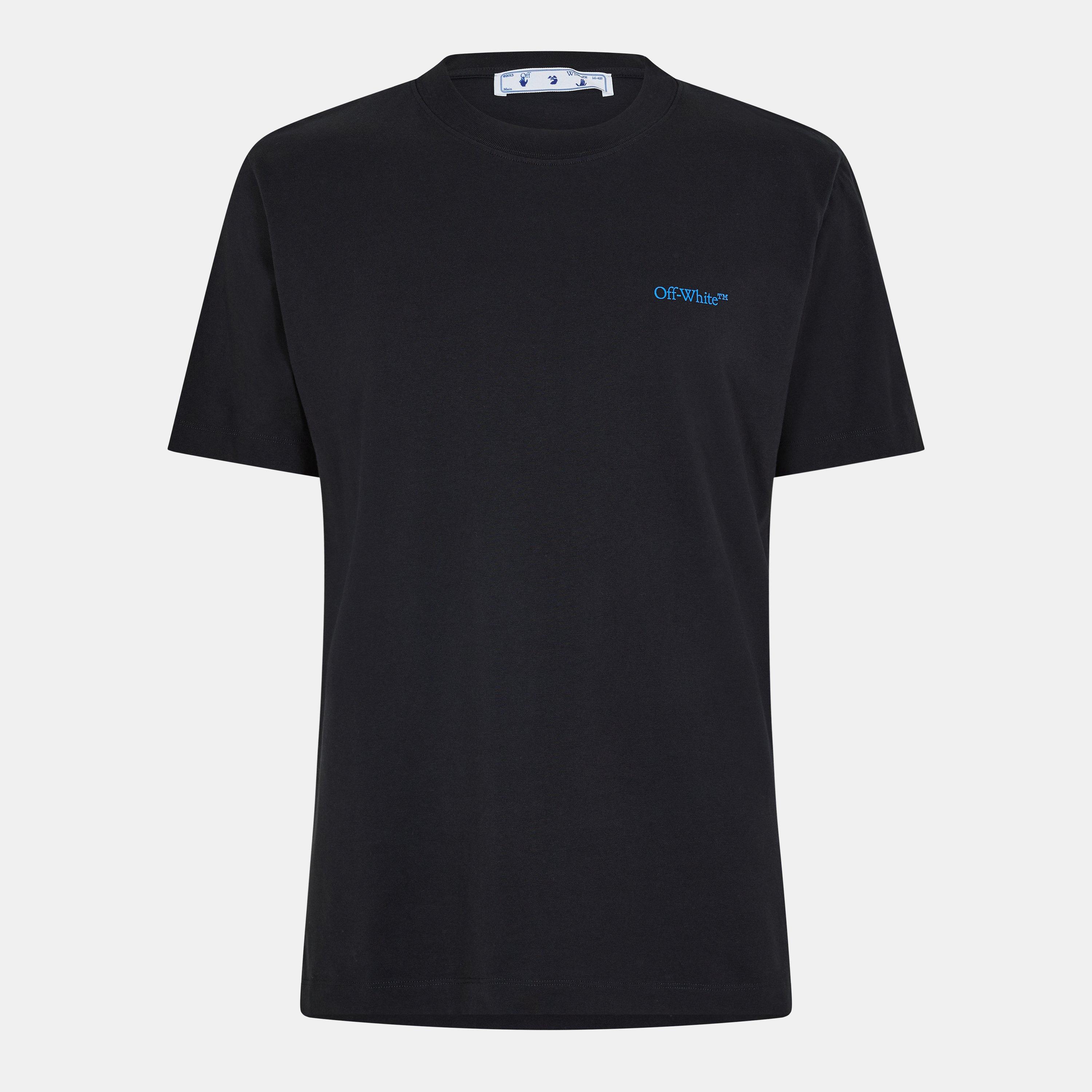 Black/Blue - Off White - Men's Arrow Short-Sleeve T-Shirt, Signature Arrows Motif - 1