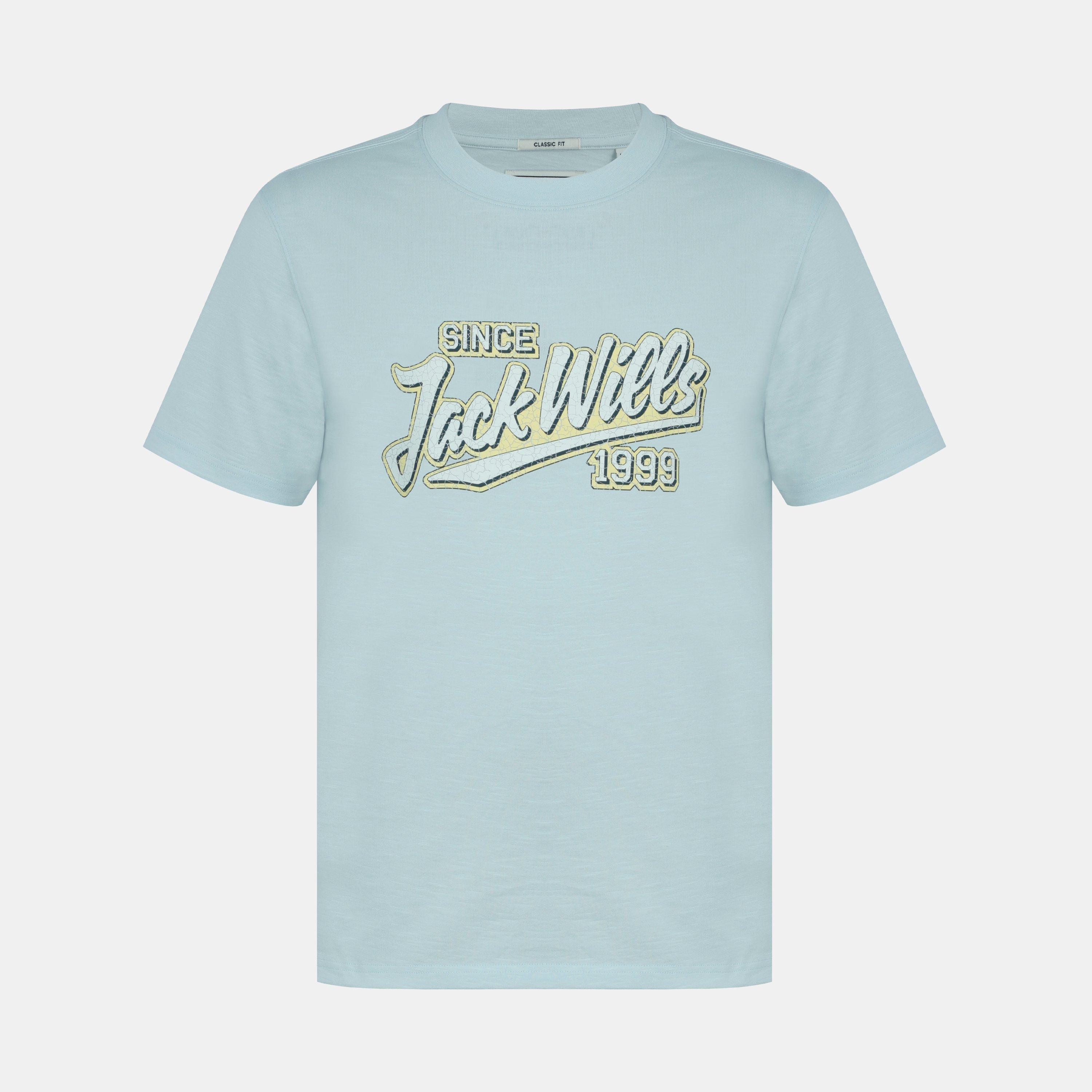 Babyblau - Jack Wills - Men's Retro Graphic Cotton Short Sleeve Crew Neck T-Shirt - 1
