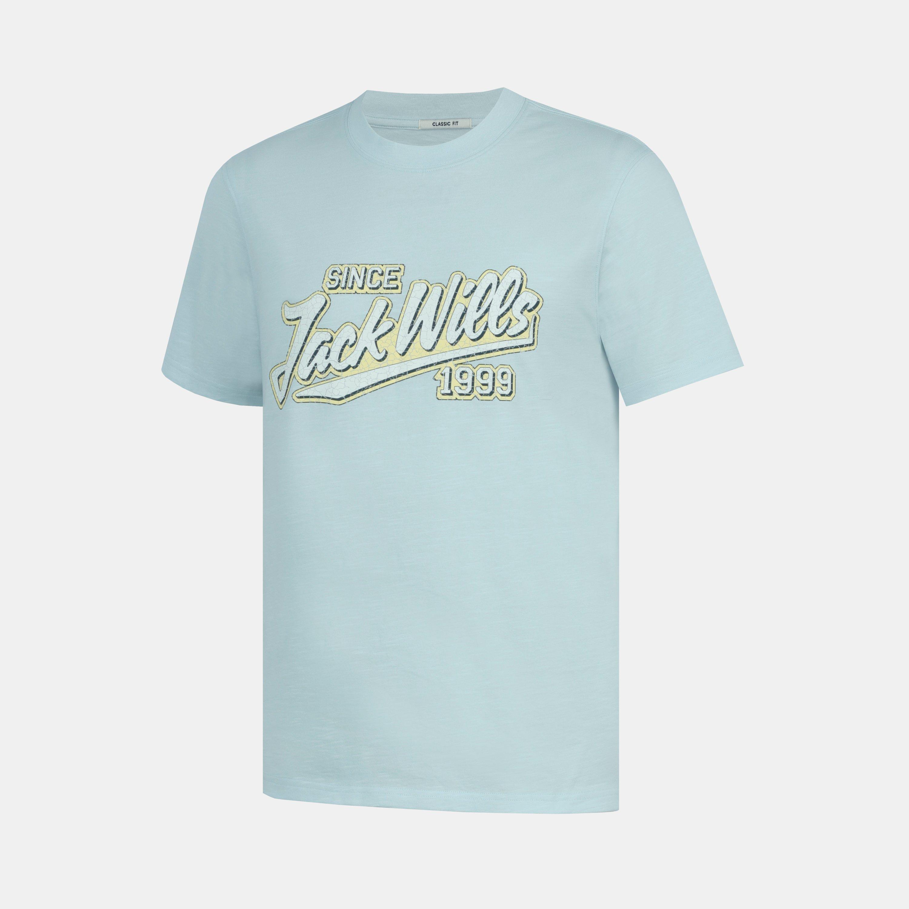 Babyblau - Jack Wills - Men's Retro Graphic Cotton Short Sleeve Crew Neck T-Shirt - 2