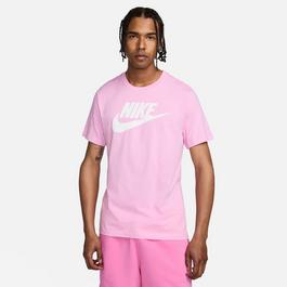 Nike T-Shirt mit Mosaik-Logo in Rosa