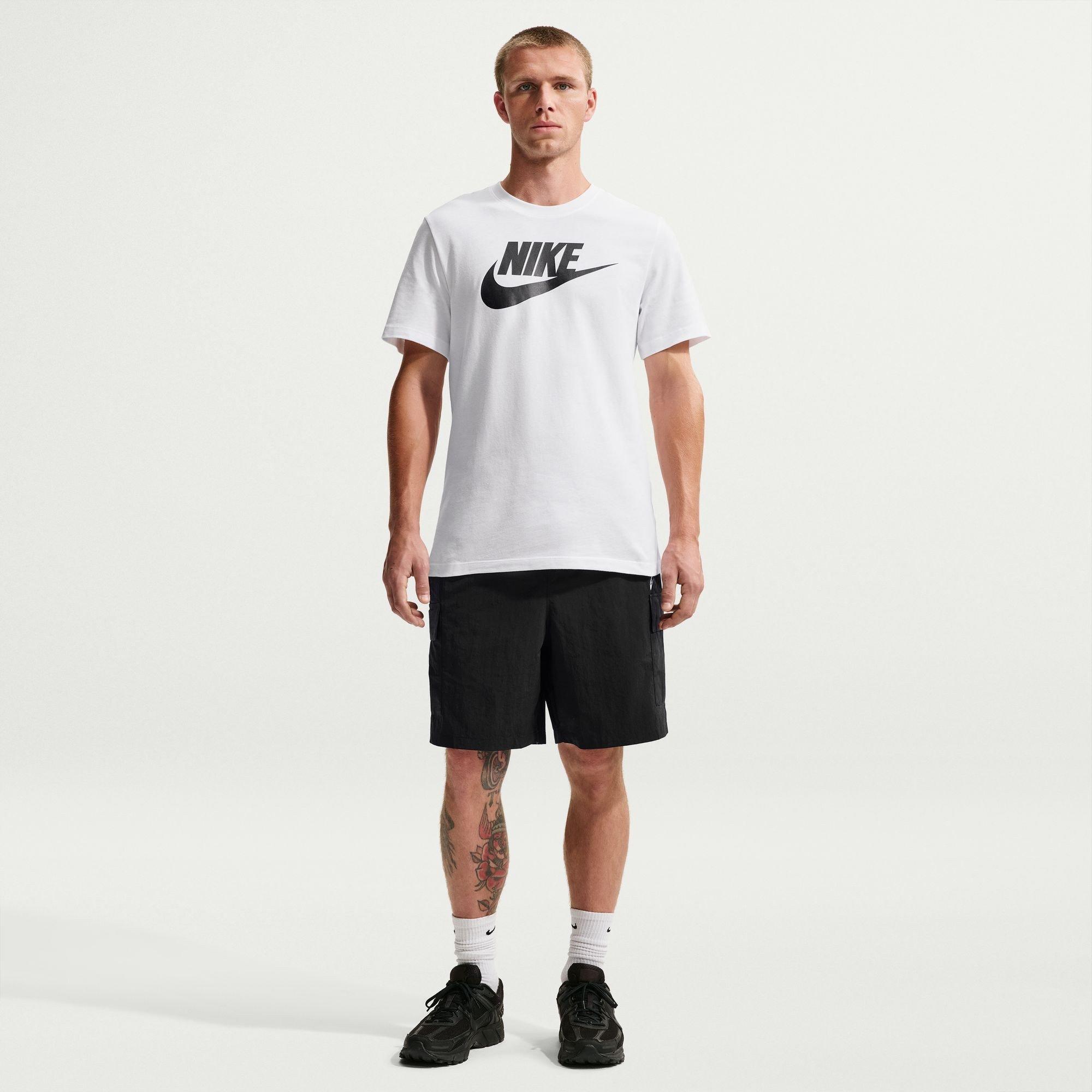 White/Black - Nike - Icon Futura T-Shirt Mens - 5