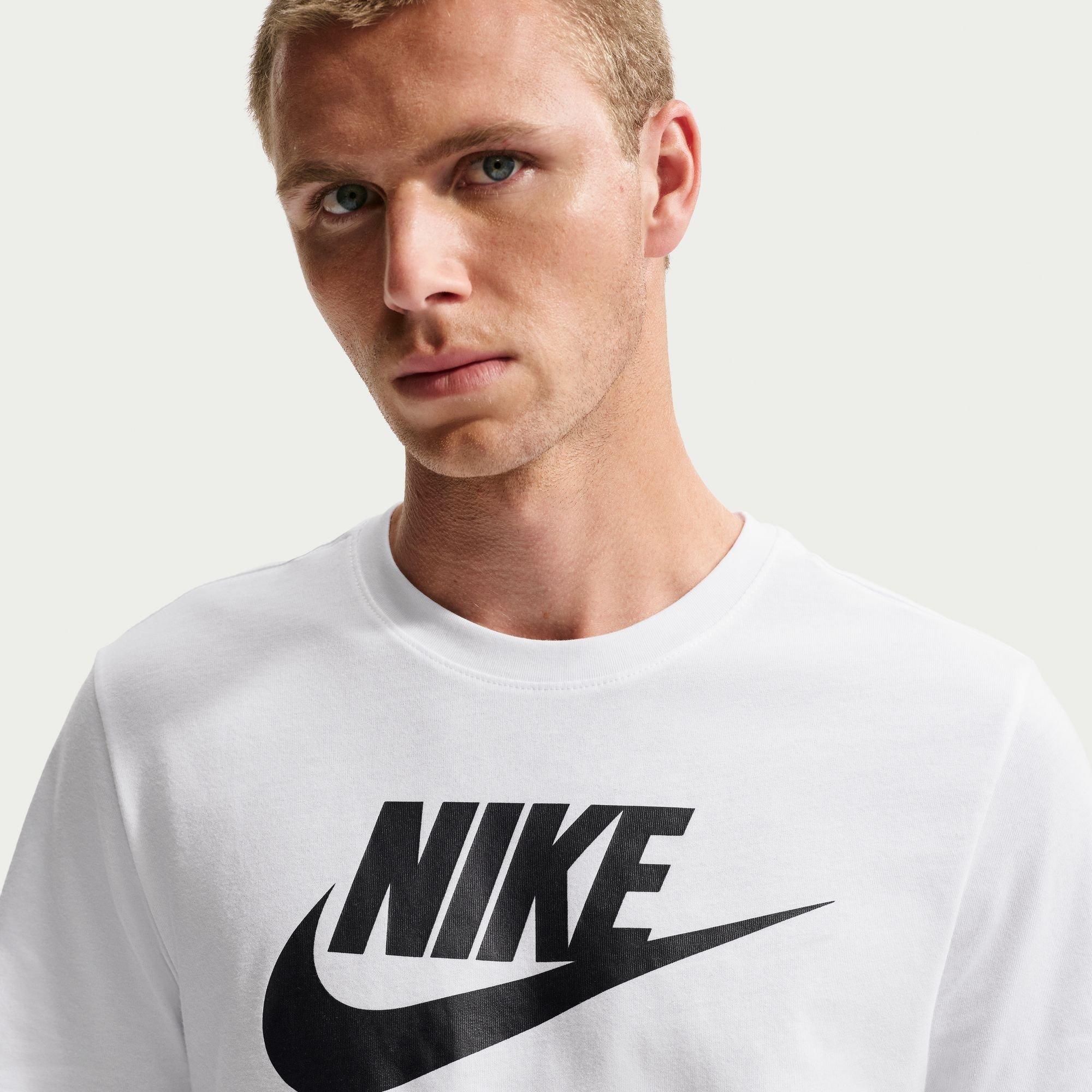 White/Black - Nike - Icon Futura T-Shirt Mens - 8