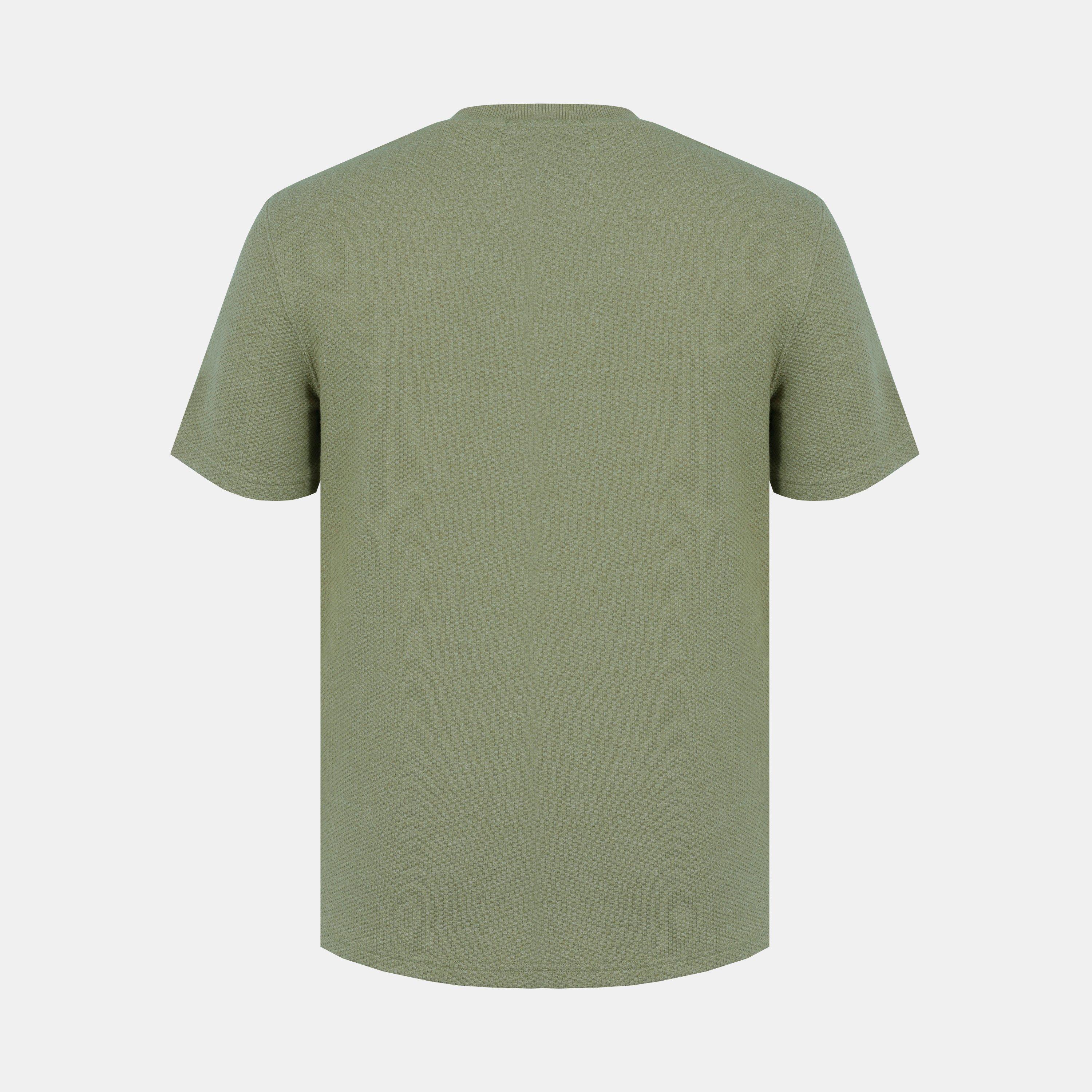 Salbeigrün - Jack Wills - Men's JW Bubble Texture Cotton Short Sleeve Crew Neck Oversized T-Shirt - 3