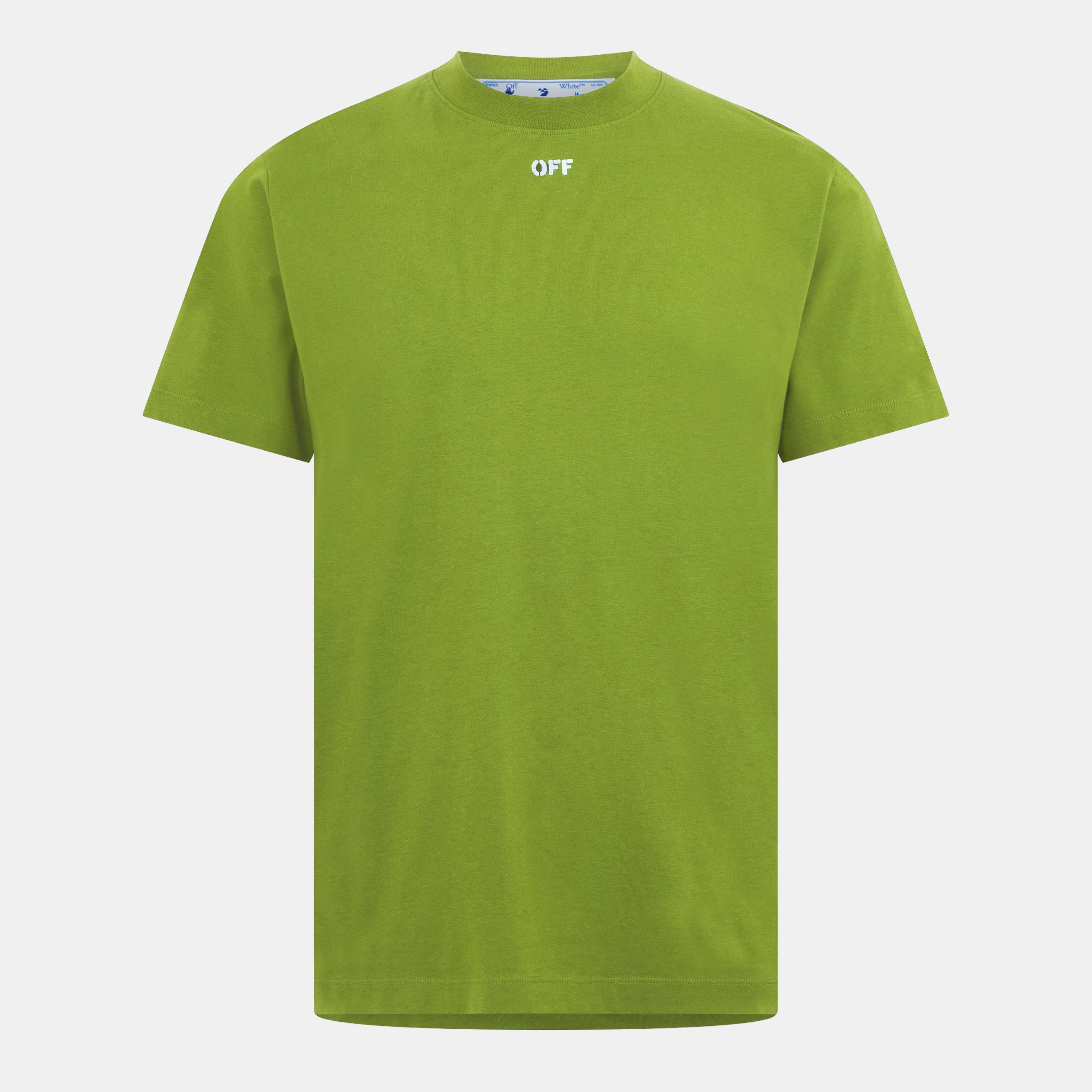 Off White Men's Brick Arrow Crew Neck Short Sleeve T-Shirt - Green/White - XXS