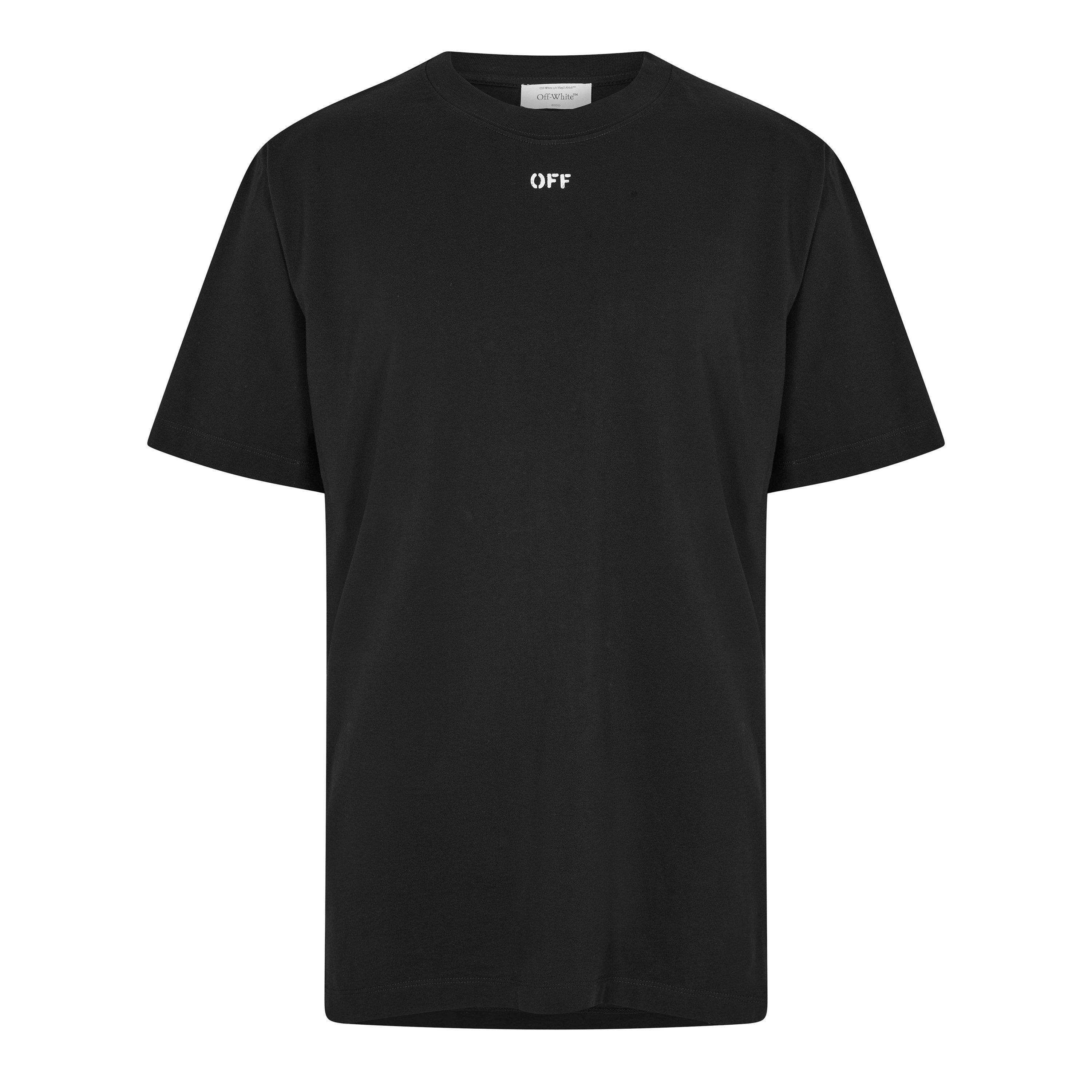Black/White - Off White - Men's Brick Arrow Crew Neck Short Sleeve T-Shirt - 1