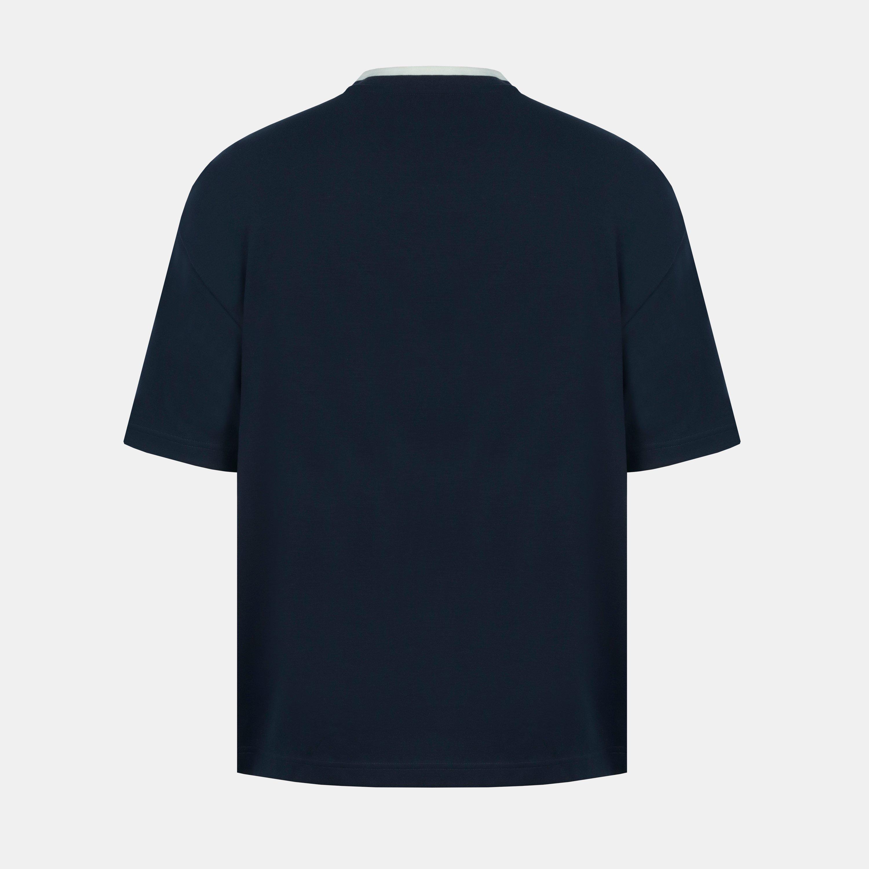 Marine - Jack Wills - Men's V-Neck Short Sleeve Oversized T-Shirt - 3