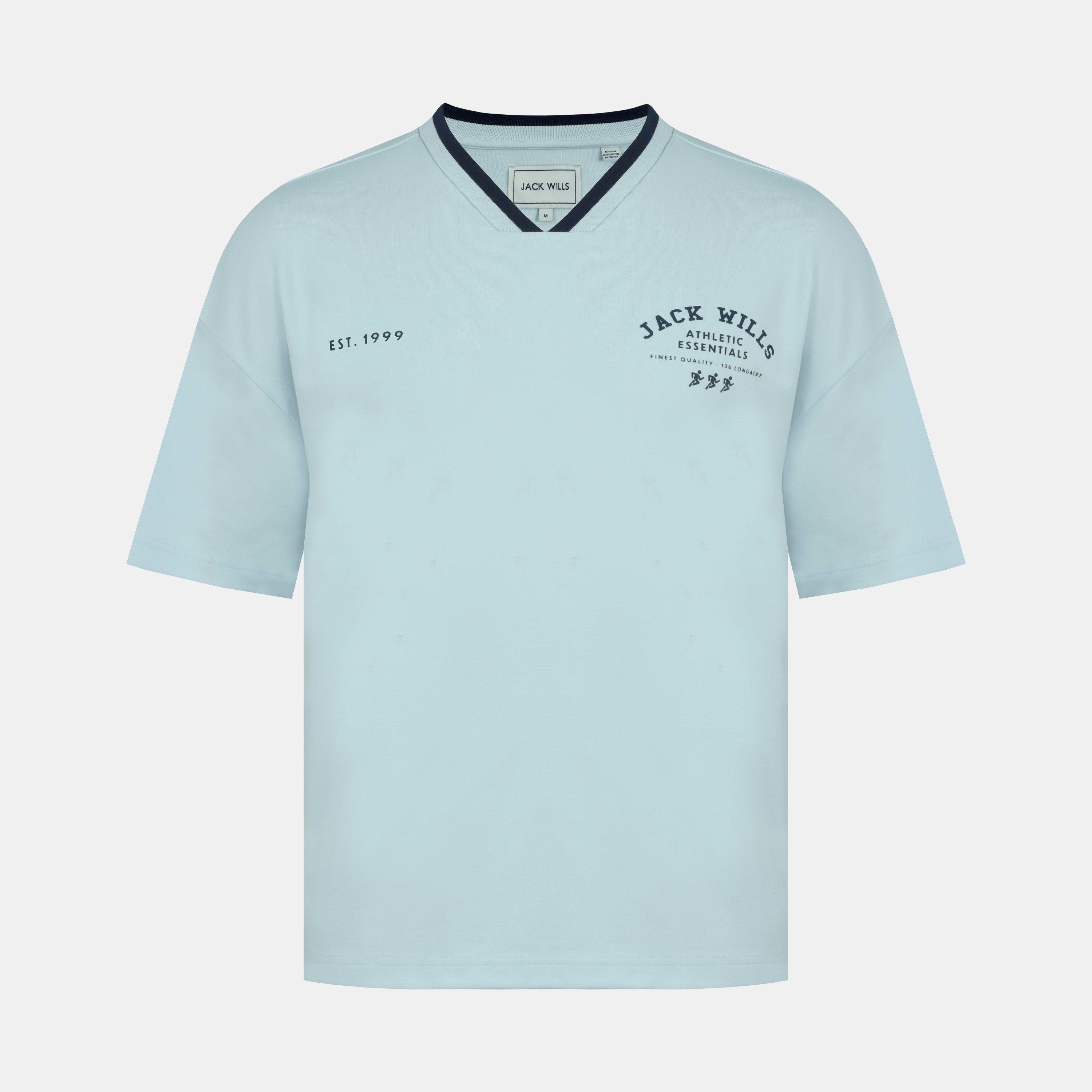 Jack Wills Men's V-Neck Short Sleeve Oversized T-Shirt