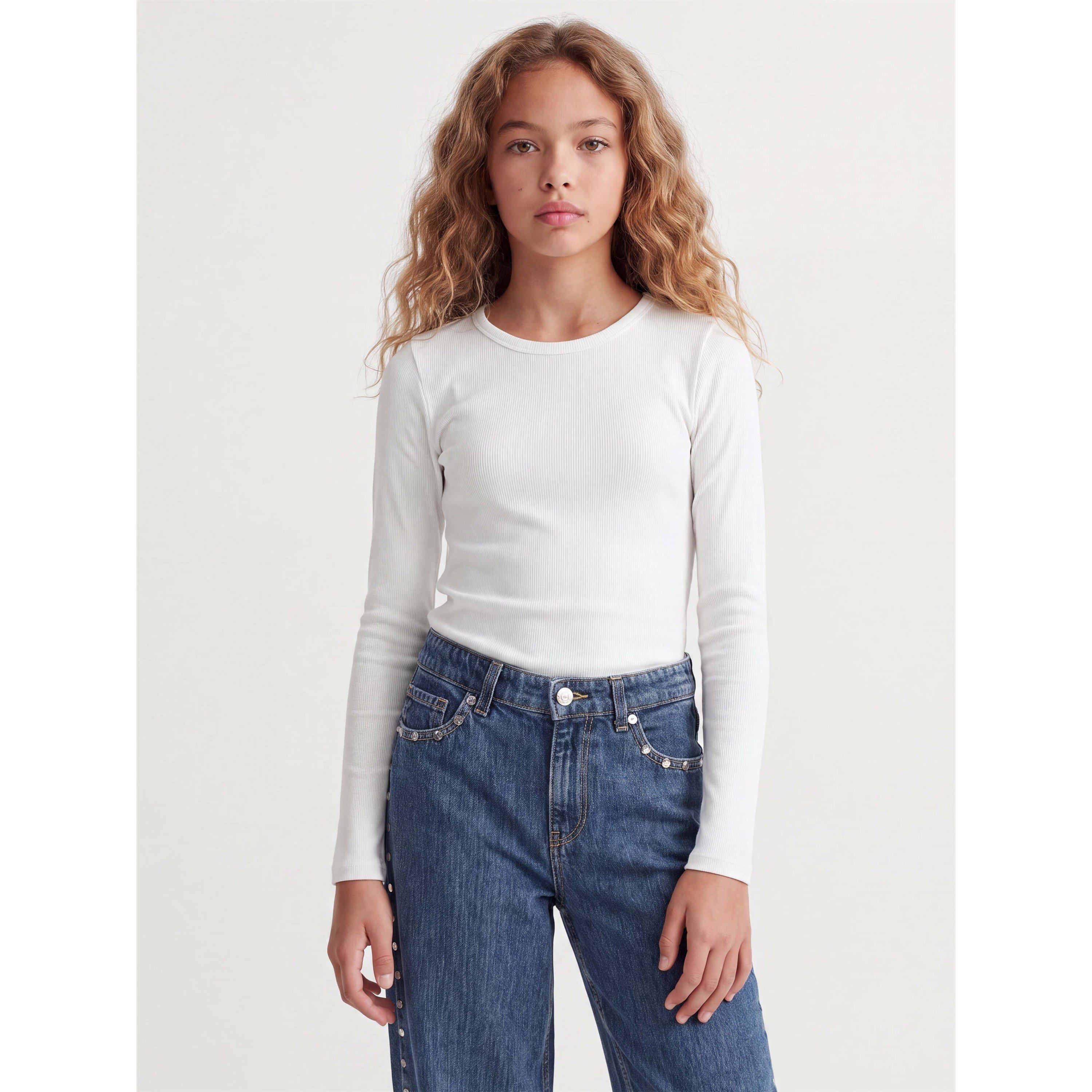Bianco brillante - JJXX - JJXX Freya Str Ls Ri Jn63 - 3