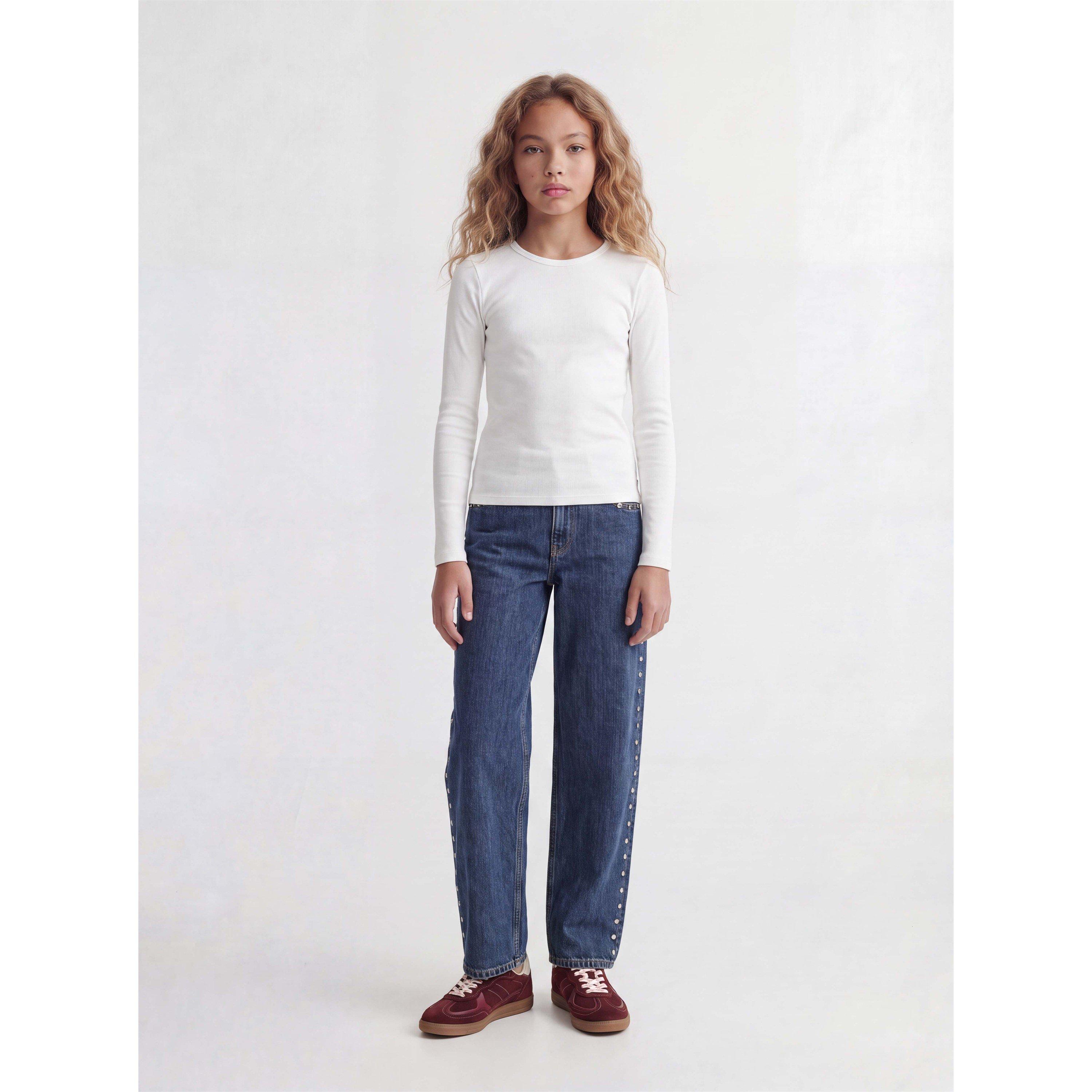 Bianco brillante - JJXX - JJXX Freya Str Ls Ri Jn63 - 4