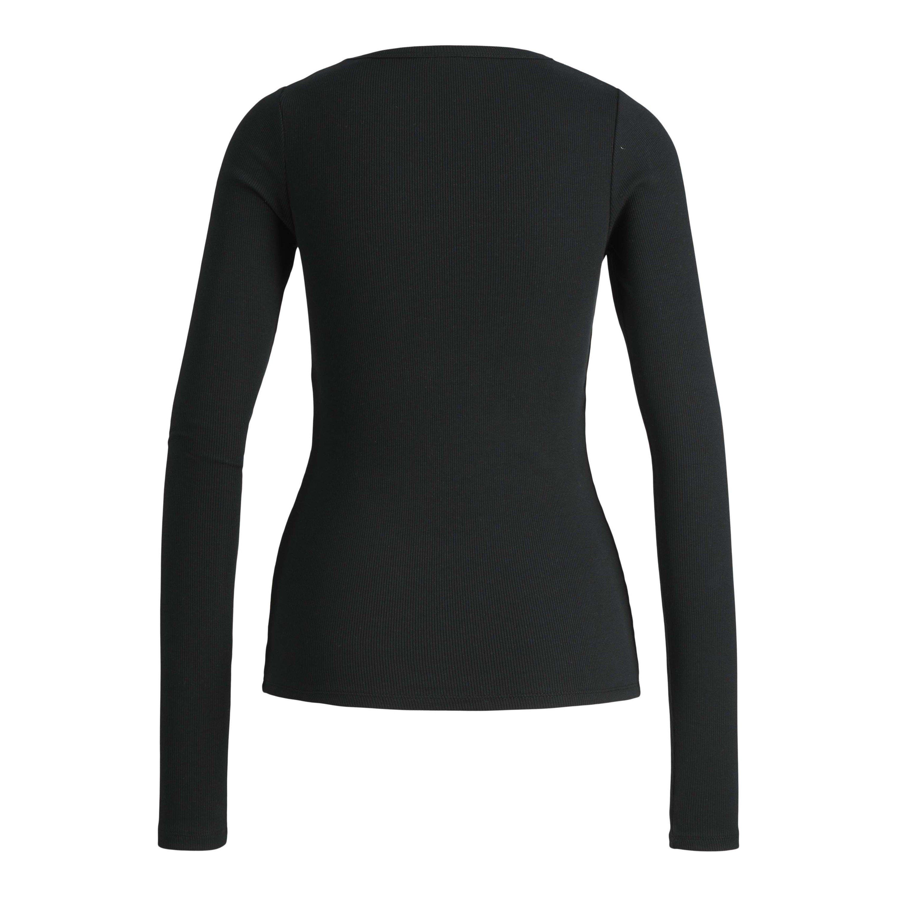 Black - JJXX - Kids' Freya Cotton Rib Long-Sleeve Slim-Fit T-Shirt - 2