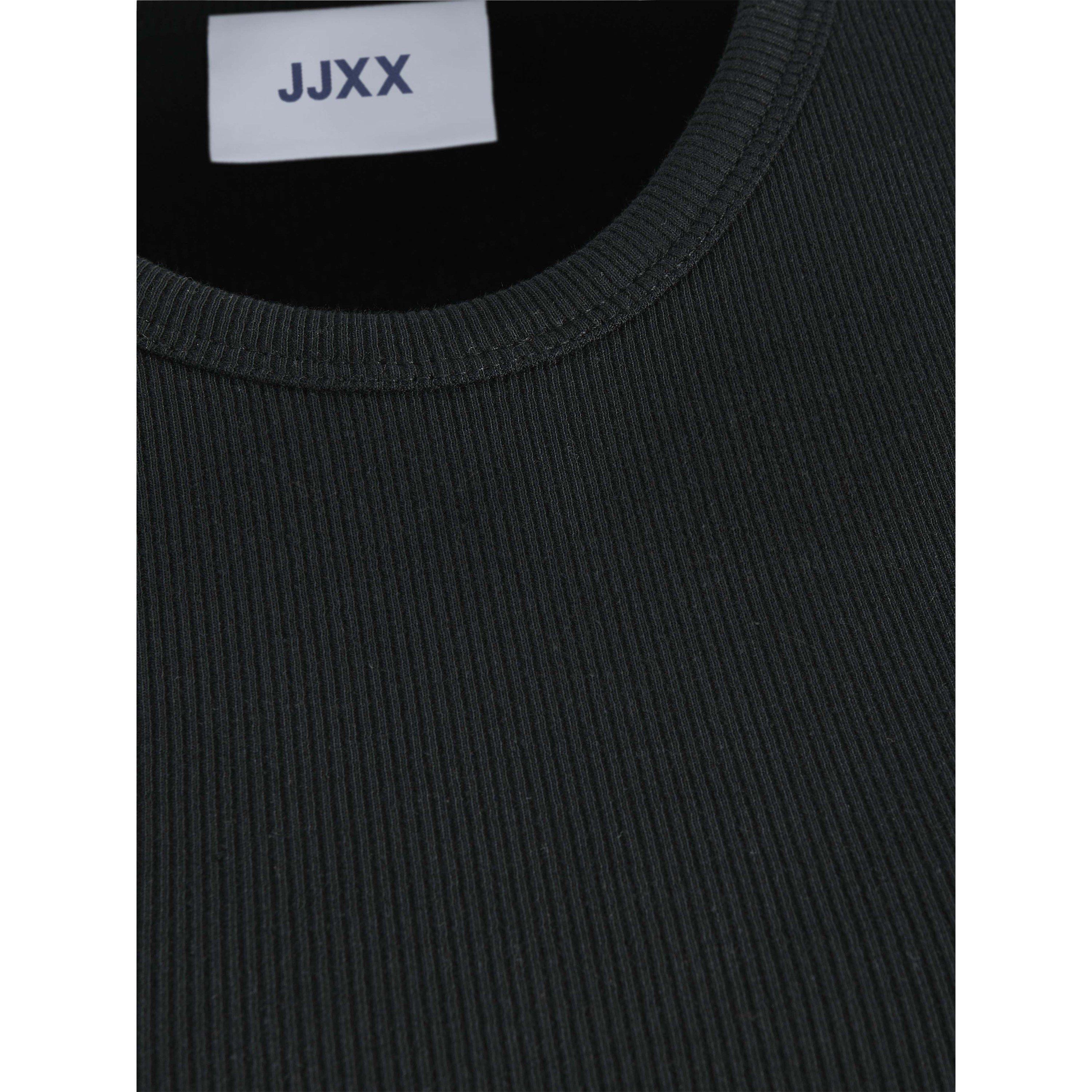 Black - JJXX - Kids' Freya Cotton Rib Long-Sleeve Slim-Fit T-Shirt - 4