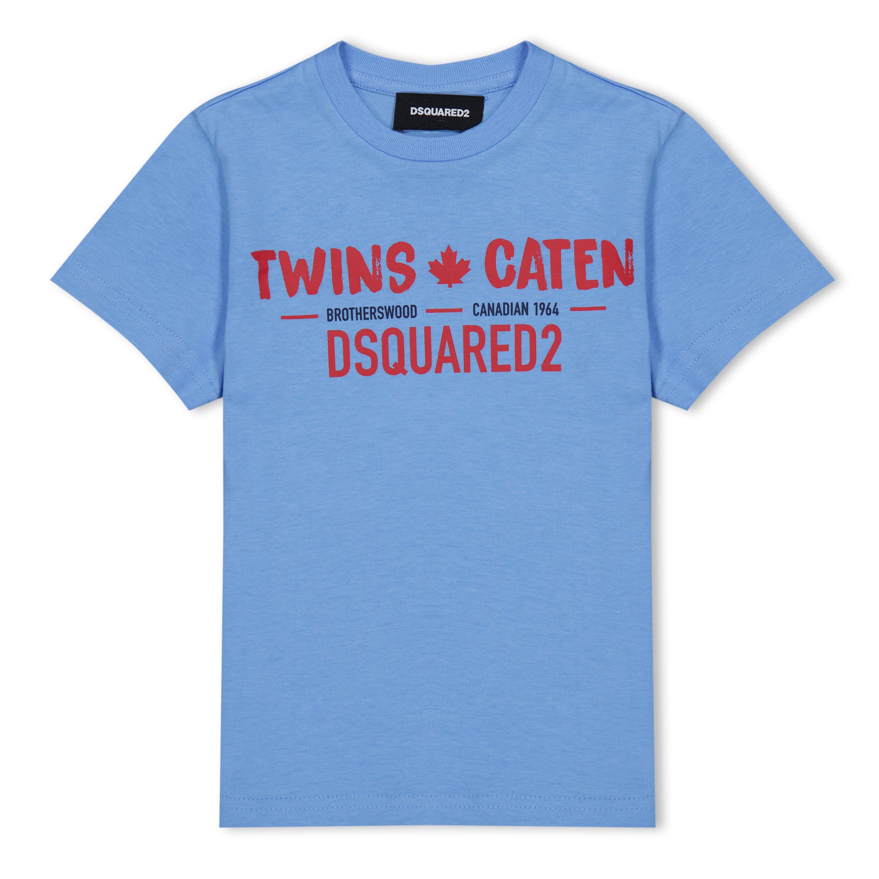 Blue DQ820 - DSquared2 - Caten Twins Logo T-Shirt Juniors - 1