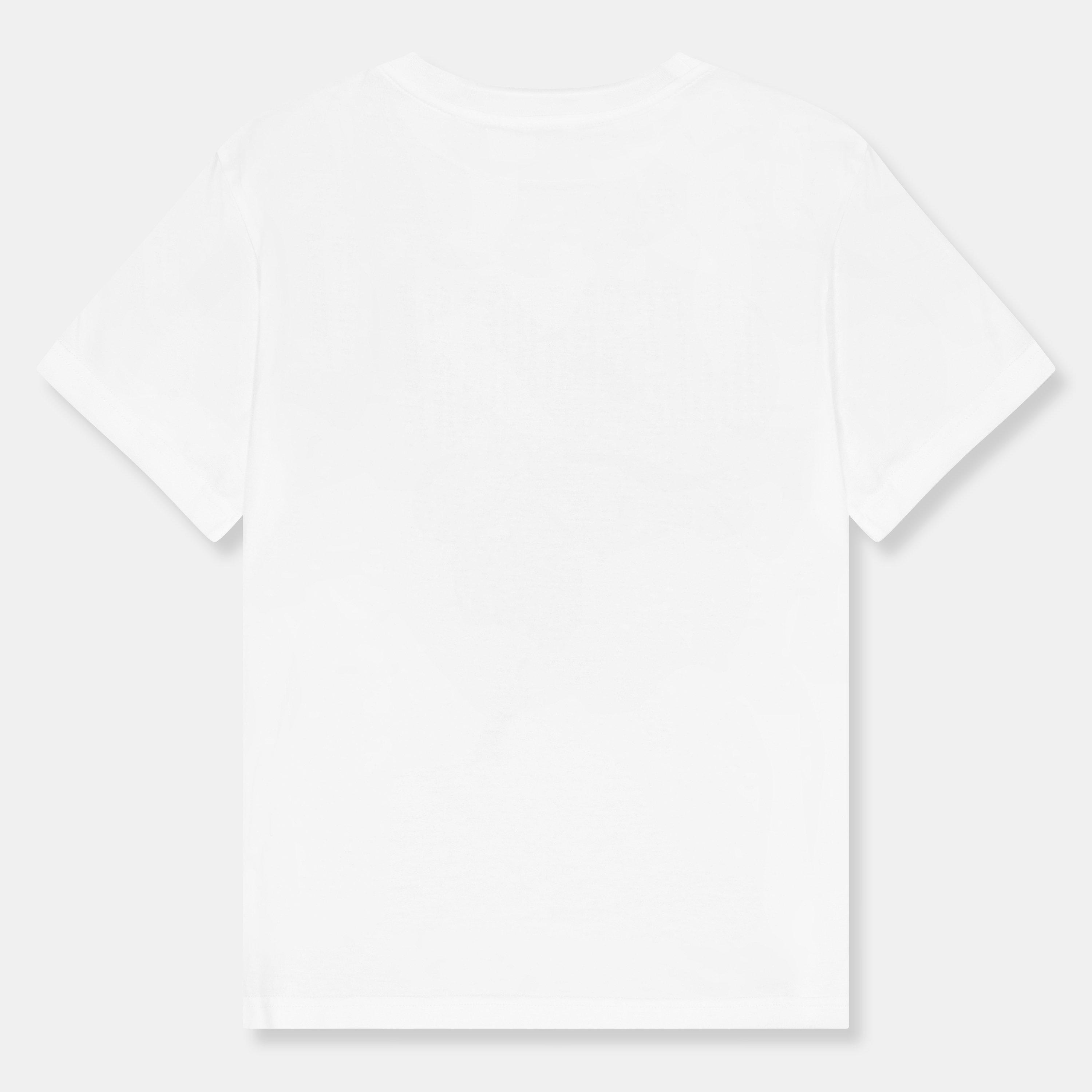 White W0111 - Dolce and Gabbana - Unisex Kids' Regular Fit Large Logo T-Shirt - 2