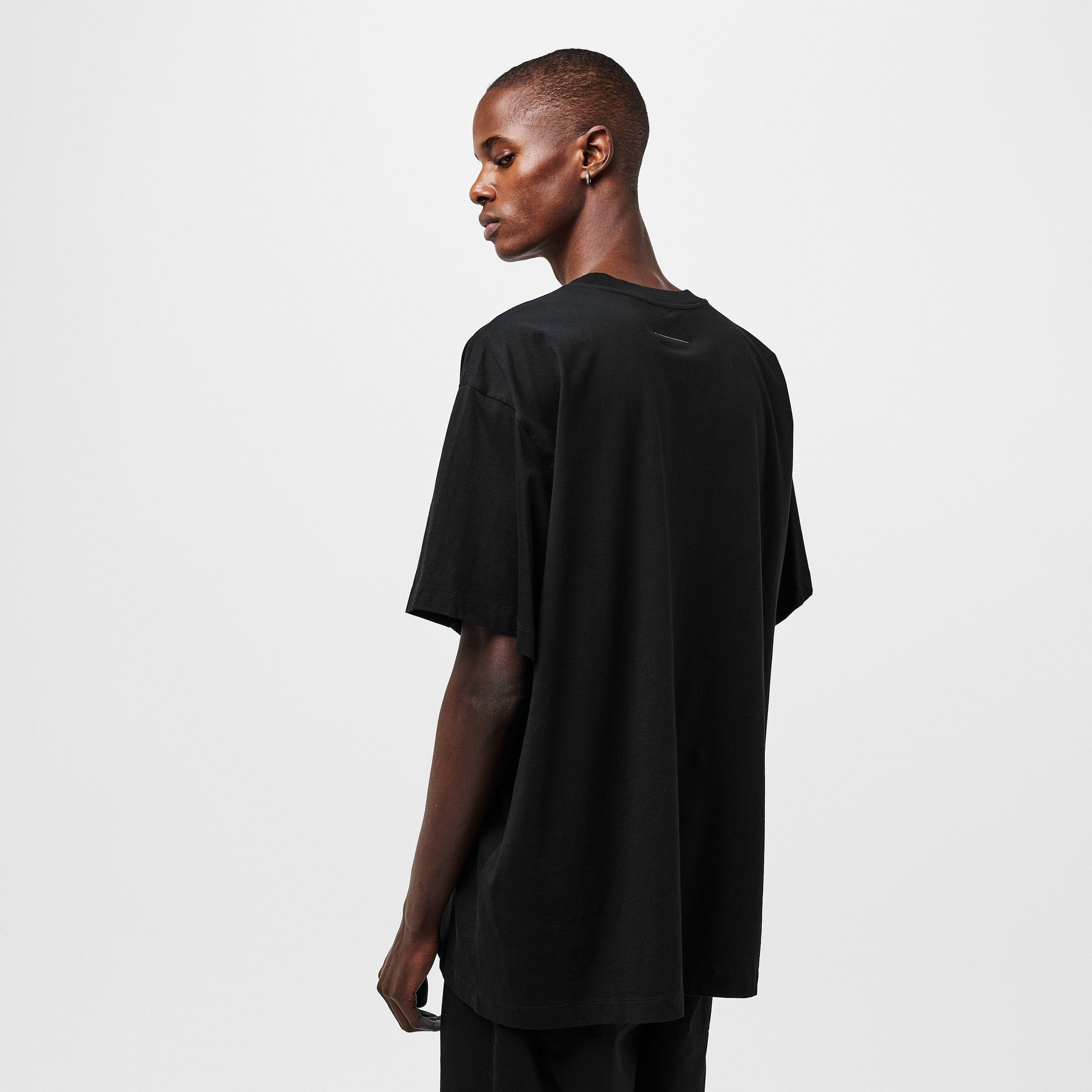 Black - MM6 Maison Margiela - Men's Regular Fit Logo T-Shirt - 4