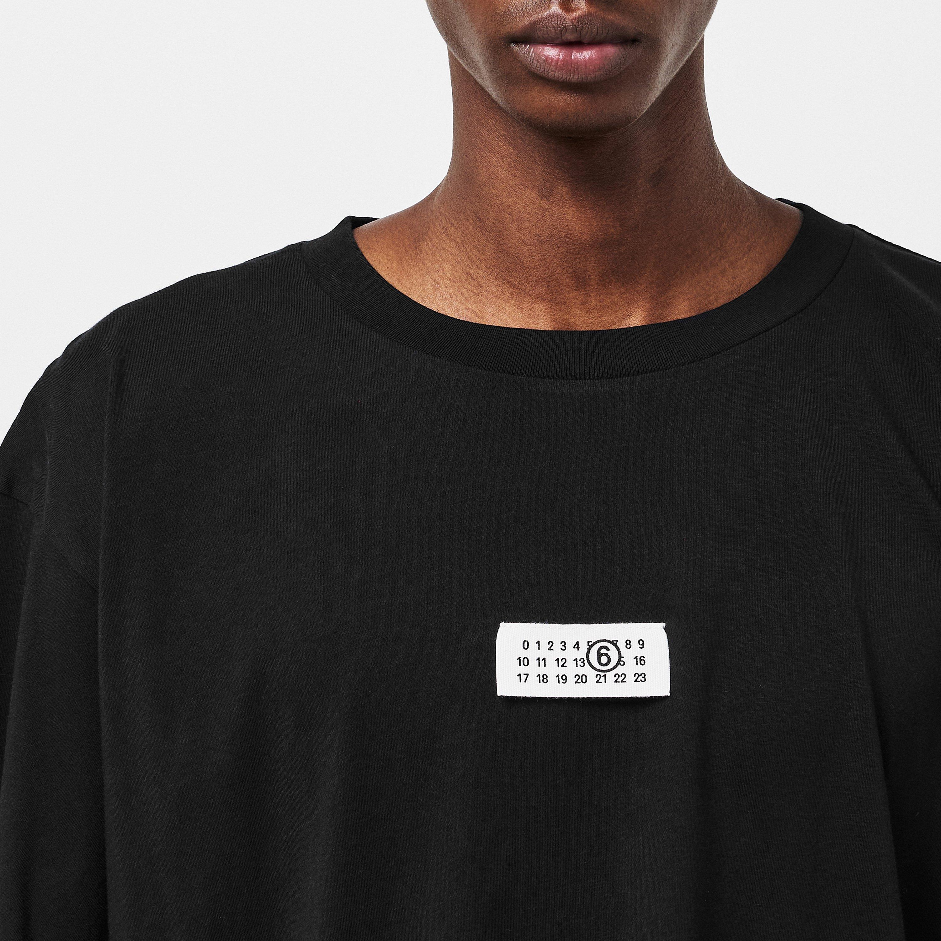 Black - MM6 Maison Margiela - Men's Regular Fit Logo T-Shirt - 5