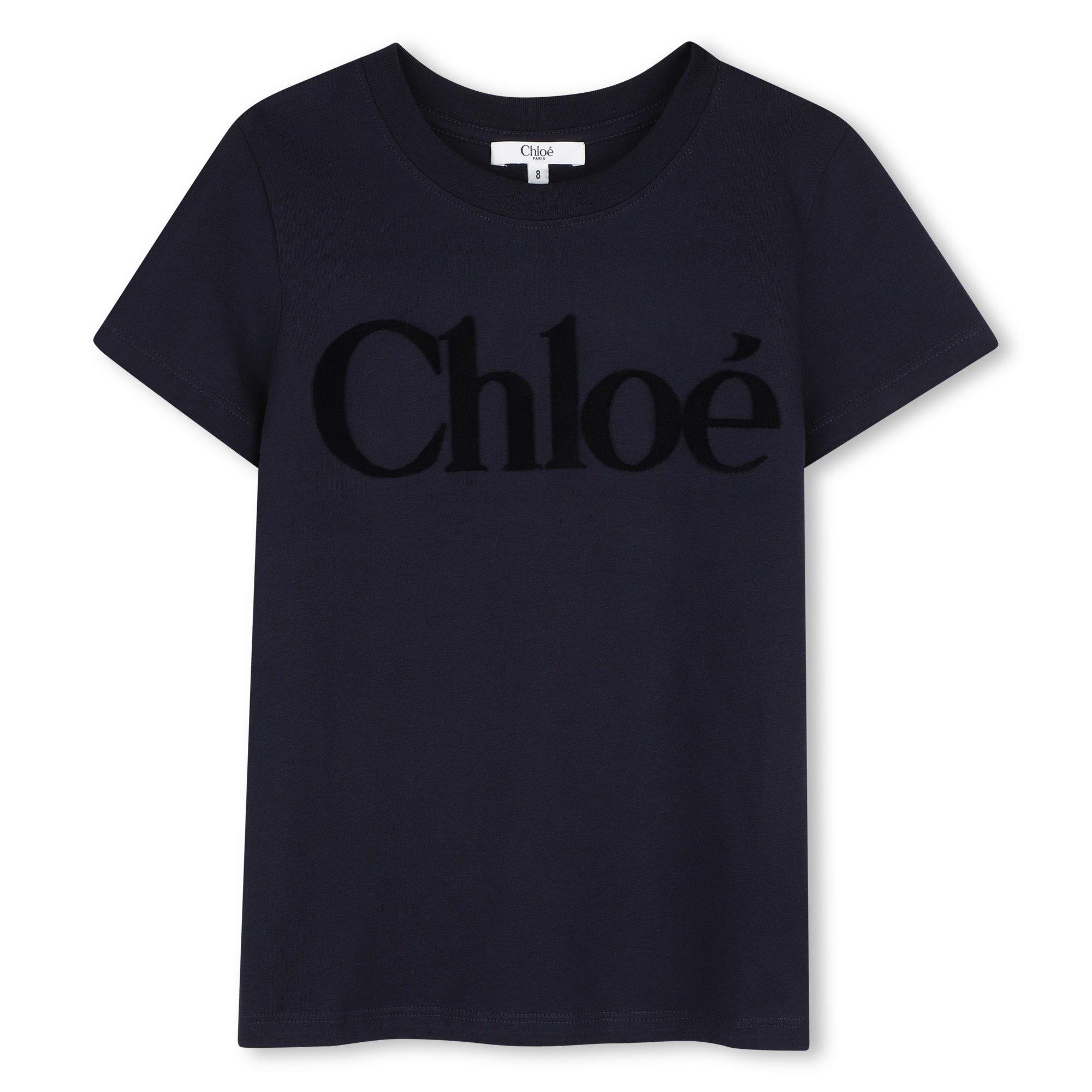 Chloe Kids' Short Sleeve T-Shirt - Navy Blue - Size 8Y