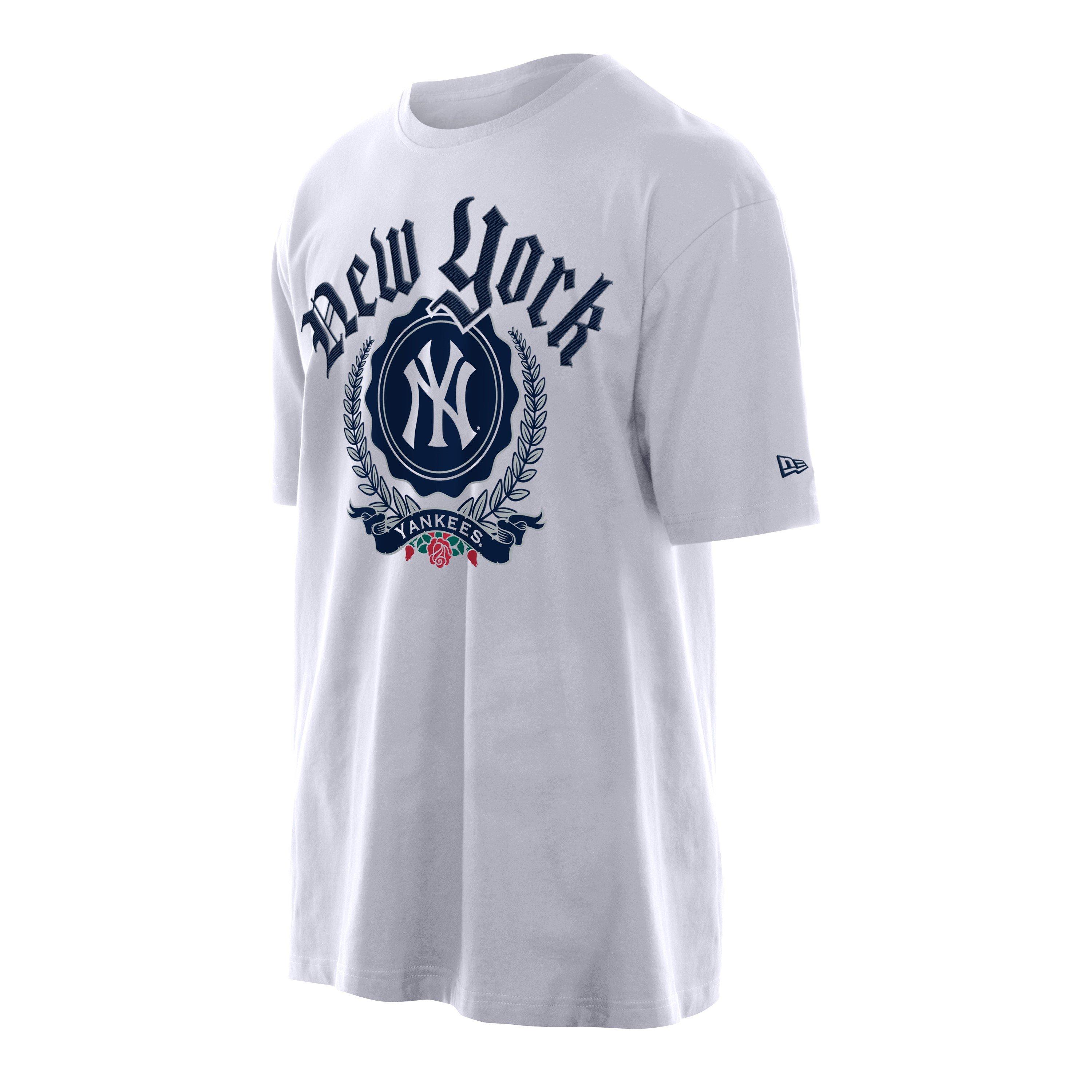 NY White - New Era - Men's MLB Throwback Oversized T-Shirt - 1