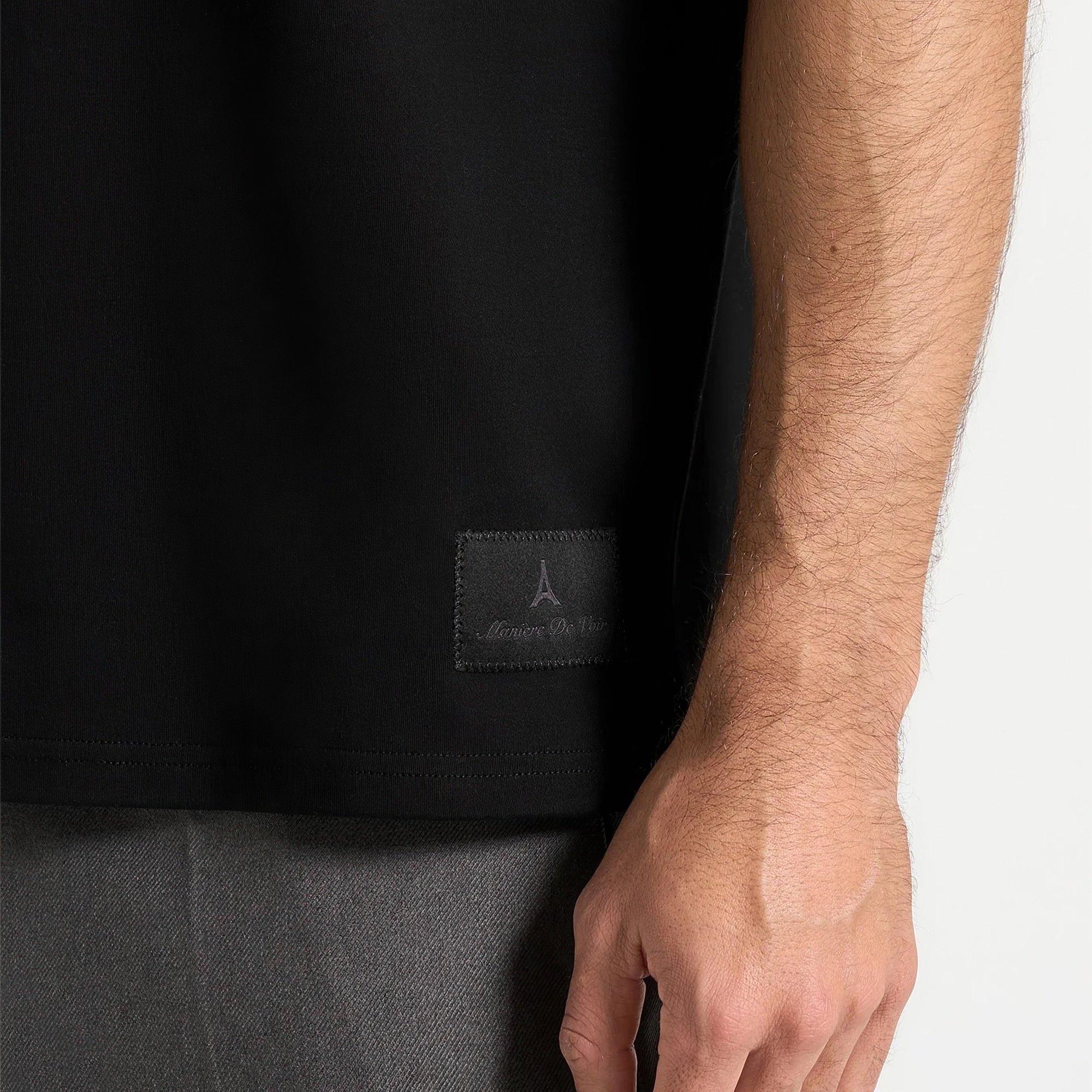 Black - Maniere De Voir - Relaxed Fit Cotton T-Shirt - 5