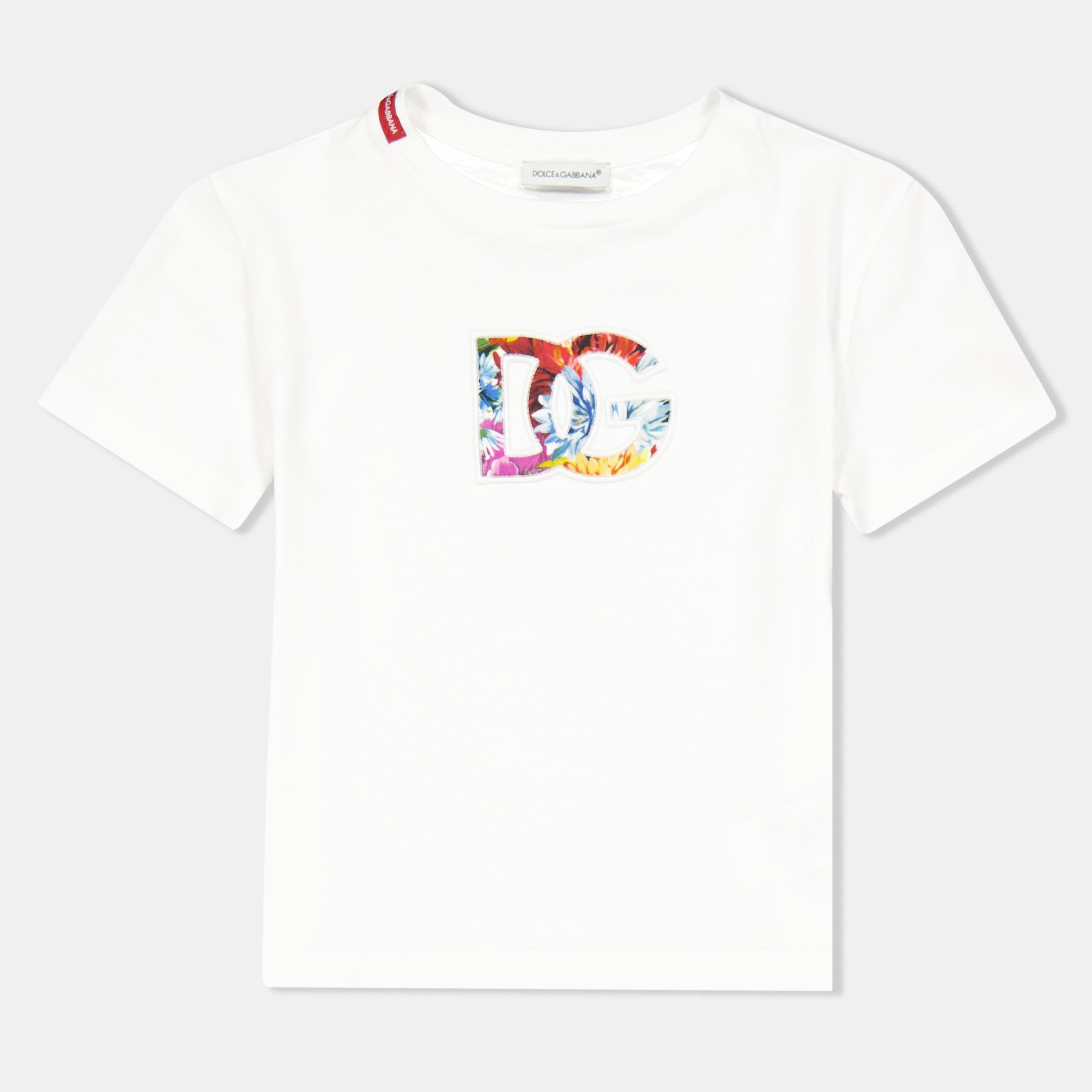 Dolce and Gabbana Kids' Logo T-Shirt - White W0800 - Size 10Y