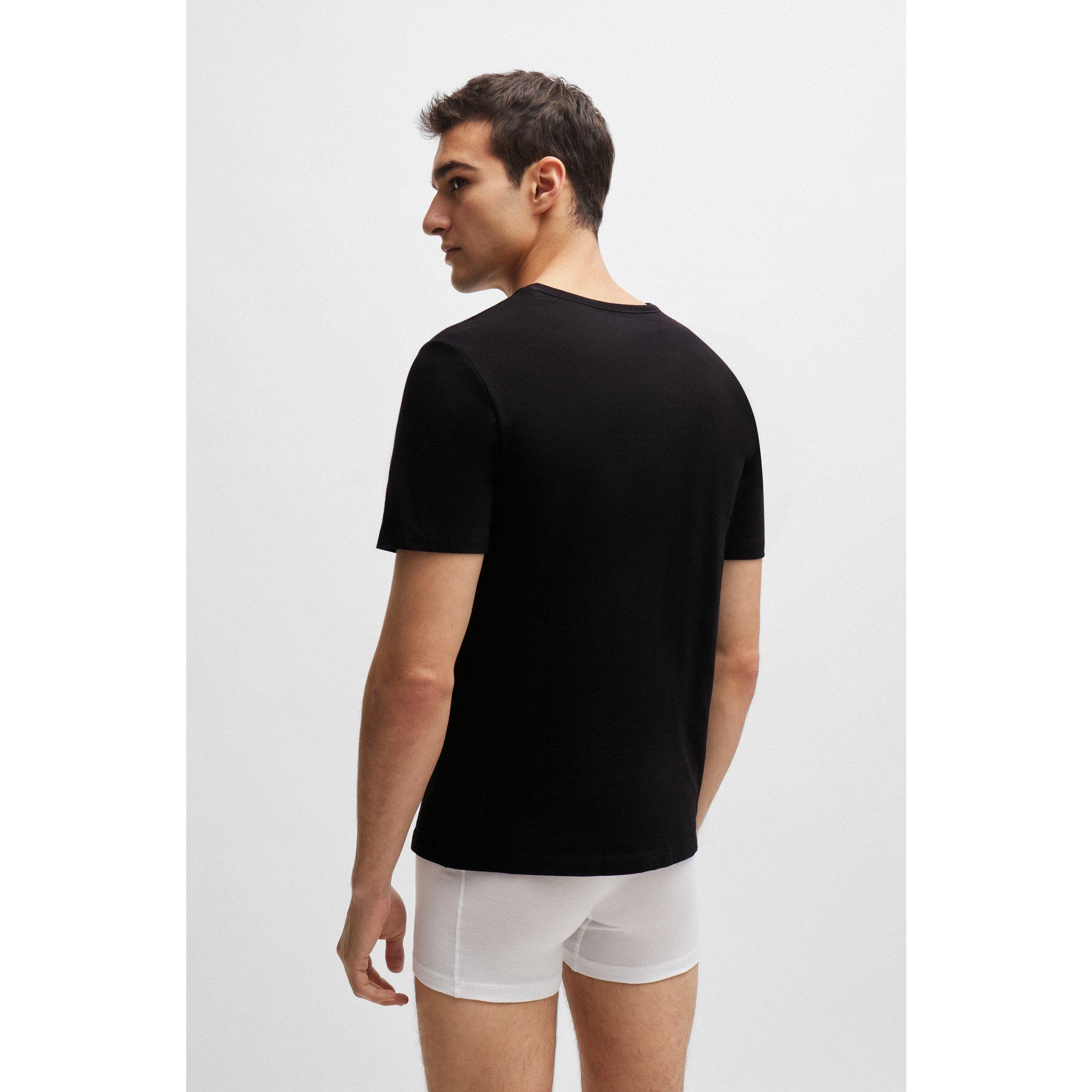 Black - Boss - Men's V-neck 3-Pack T-Shirts, Soft Breathable Fabric - 5
