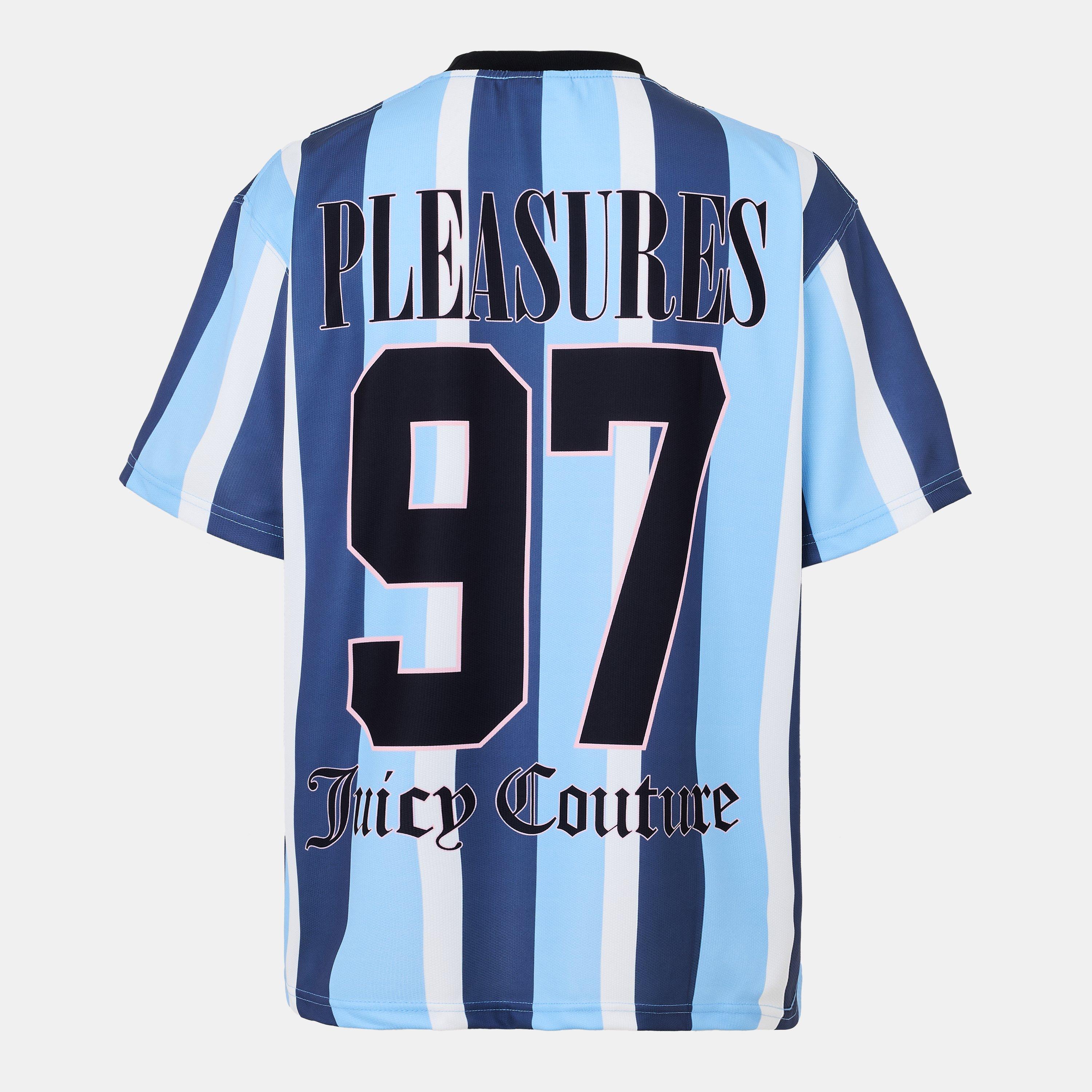Blue - Pleasures - X Juicy Couture Striped Sport T-Shirt - 2