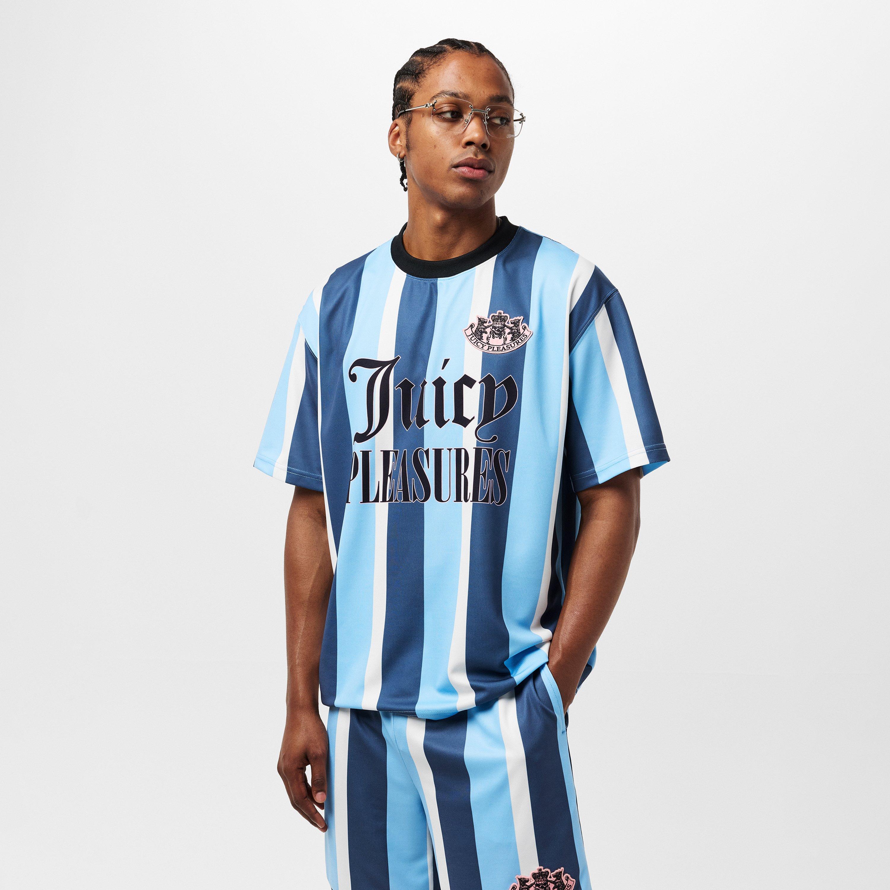Blue - Pleasures - X Juicy Couture Striped Sport T-Shirt - 3