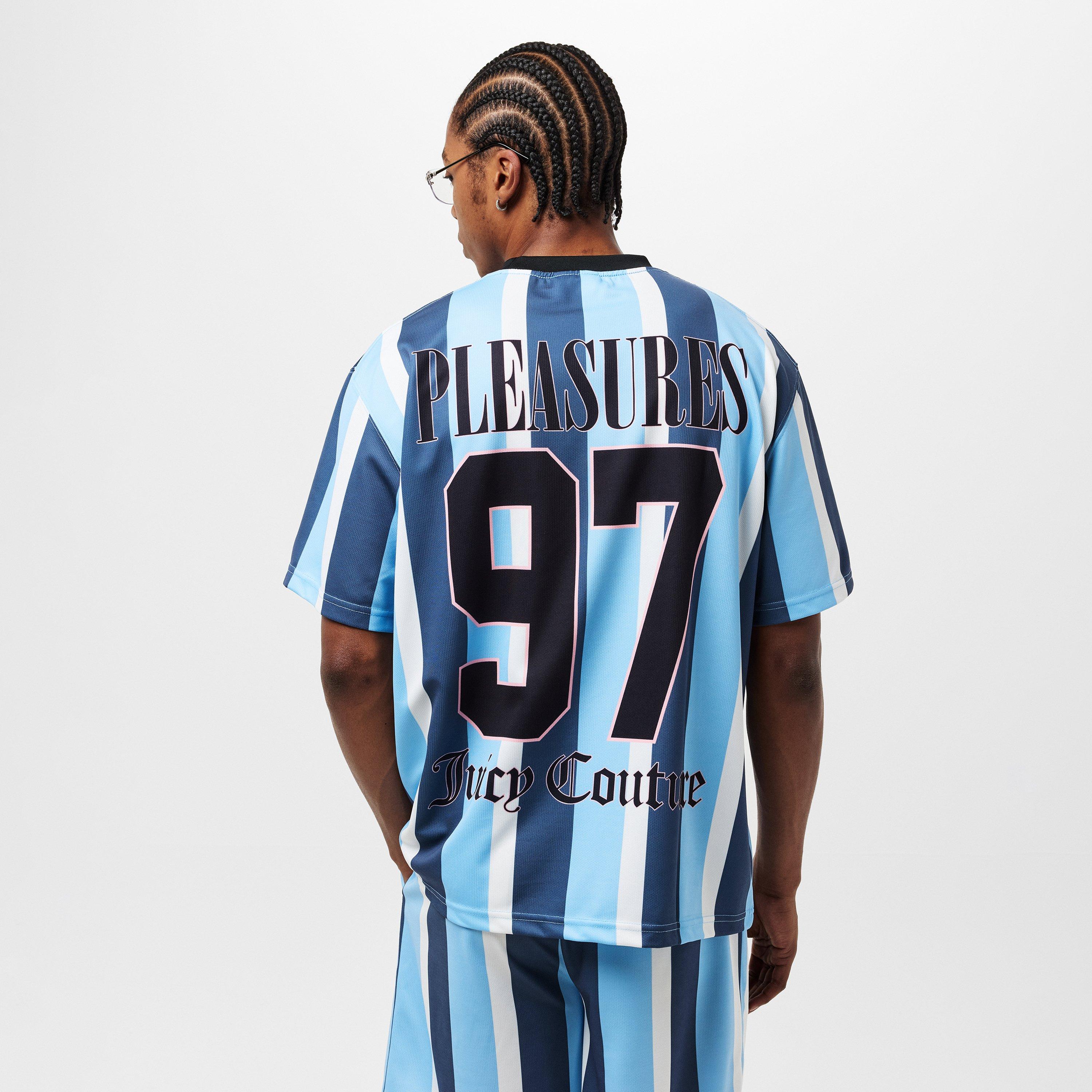 Blue - Pleasures - X Juicy Couture Striped Sport T-Shirt - 4