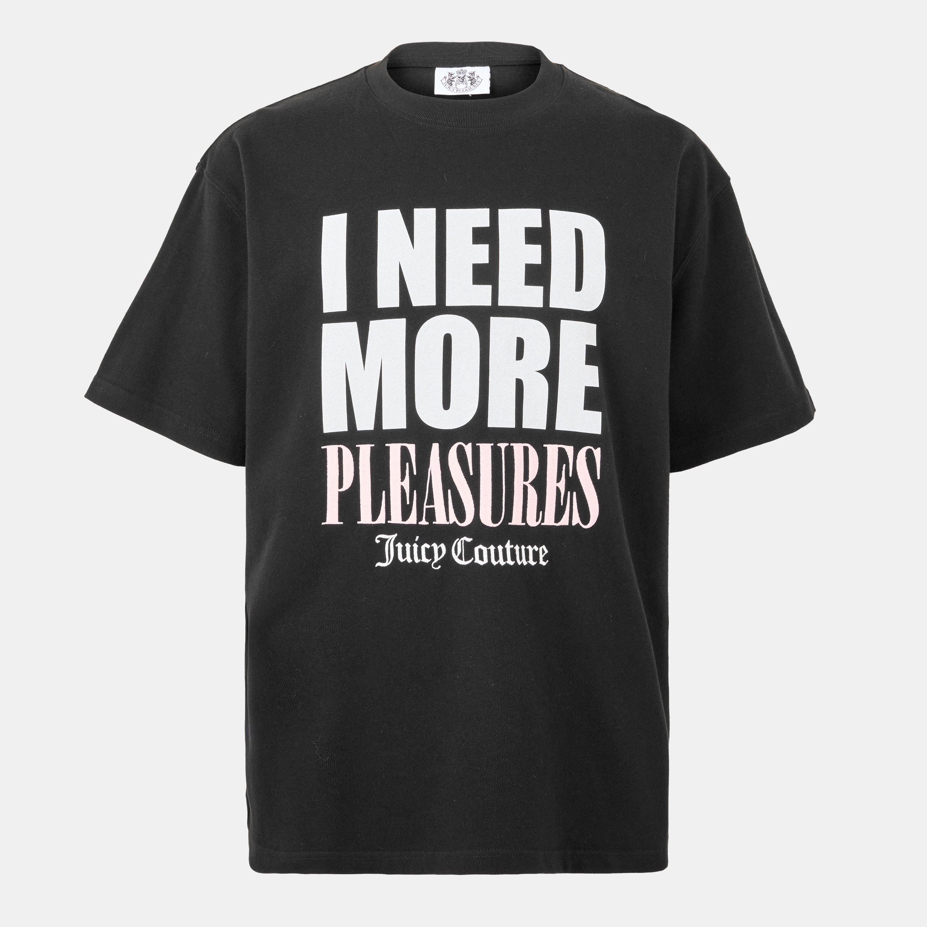 Black - Pleasures - X Juicy Couture Slogan T-Shirt - 1